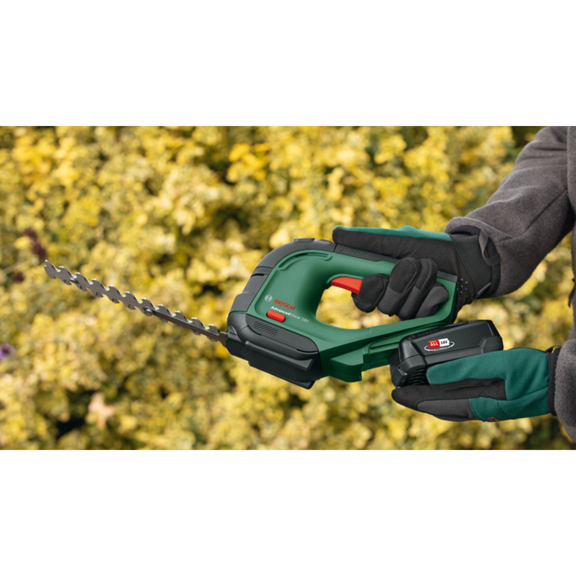 Akku-Gras- und Strauchschere AdvancedShear 18V-10, 1 x Akku PBA 18V 2.0Ah