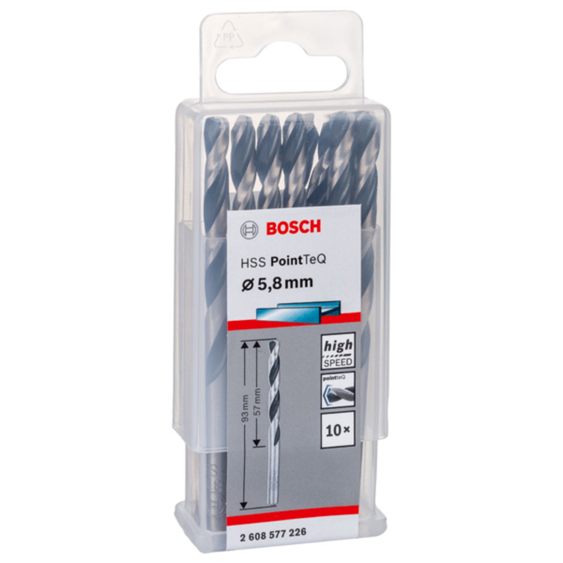 Metallspiralbohrer HSS PointTeQ, DIN 338, 5,8 mm, 10er-Pack