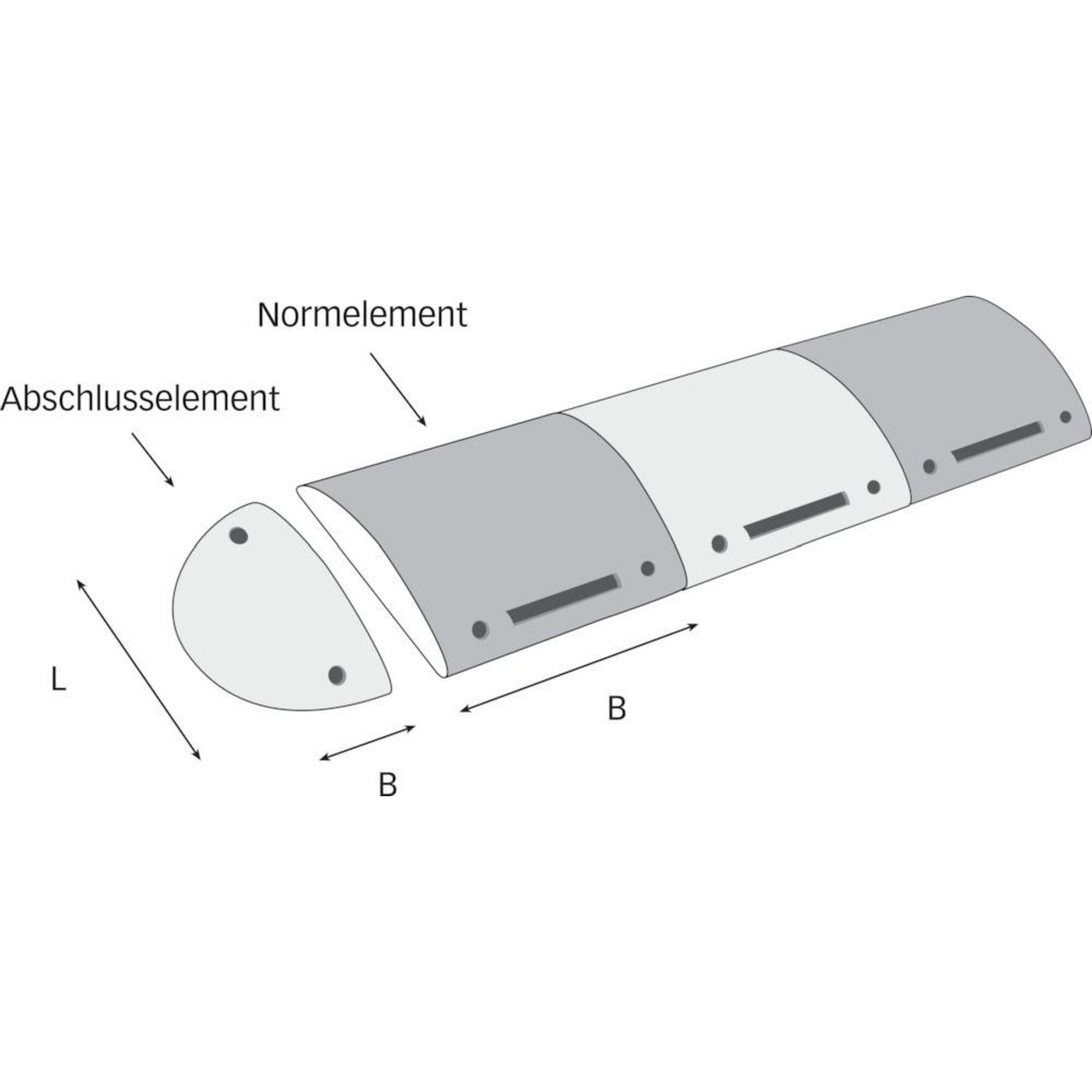 Abschlußelement TOPSTOP 30-RE, gelb