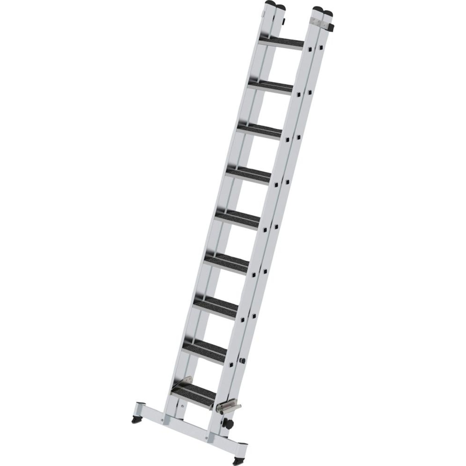 Alu-Schiebeleiter 2x9 Stufen R13 Leiterlange 2,77m eingef.Arbeitshohe bis 5,45 m