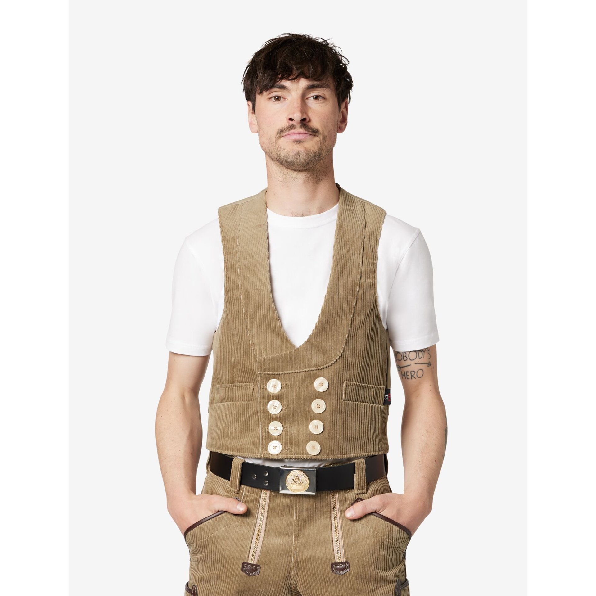 EMIL Zunftweste Trenkercord beige 88