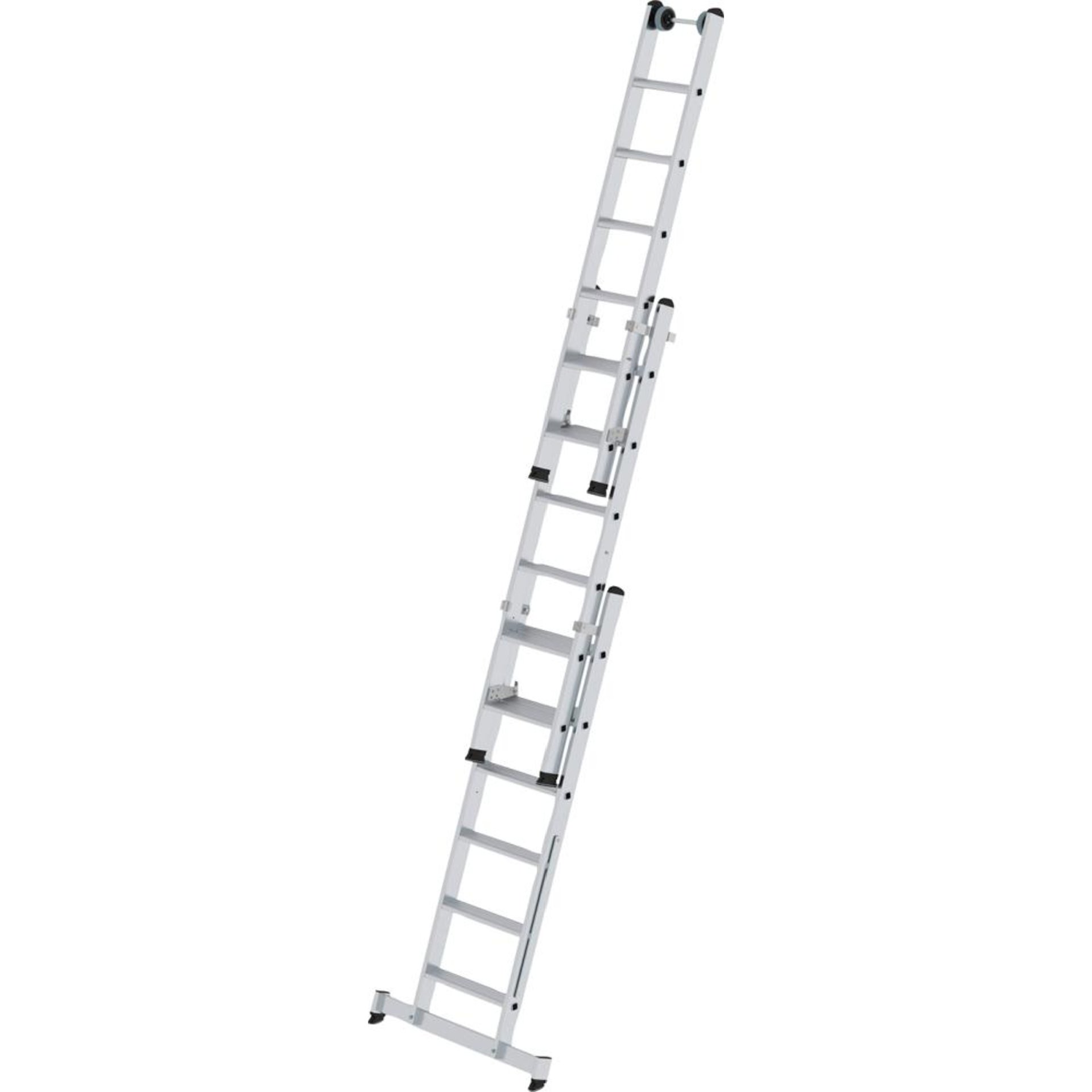 Alu-Mehrzweckleiter 3x6 Stufen Leiterlänge 1,96m eingef.Arbeitshöhe bis 5,20 m