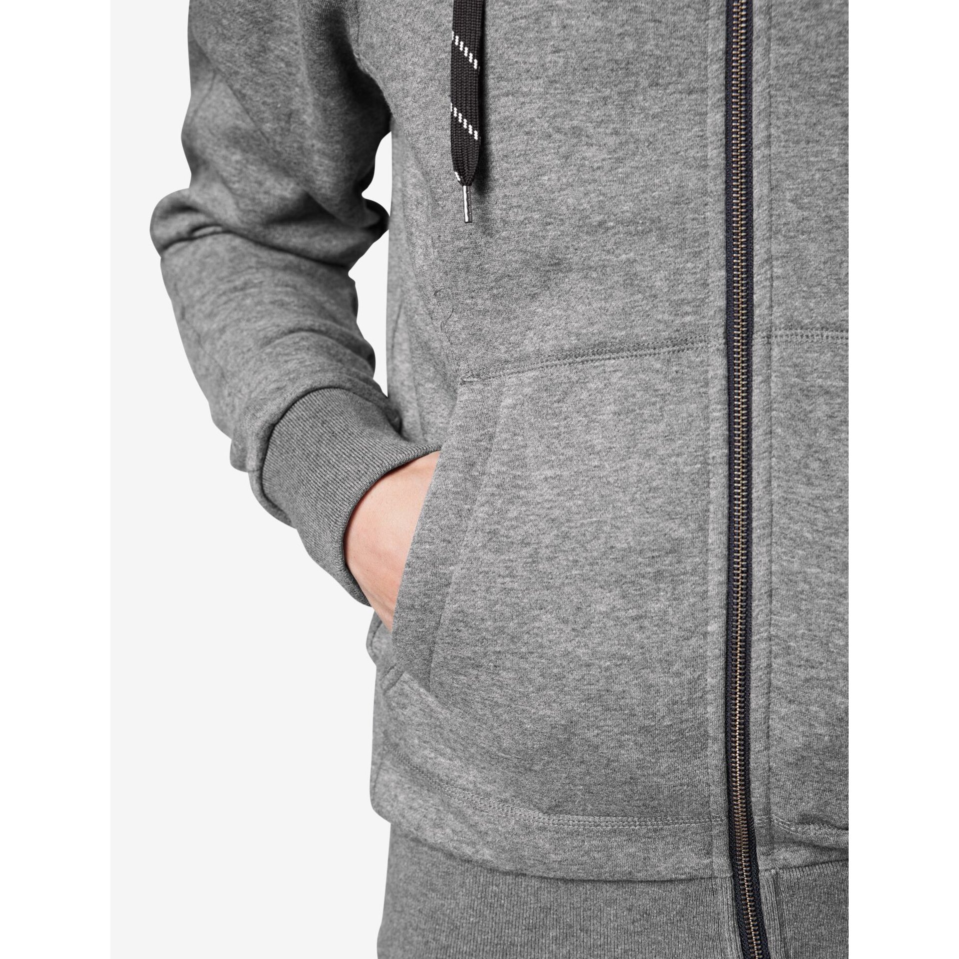 BENNO Sweater-Jacke mit Kapuze grau 2XL
