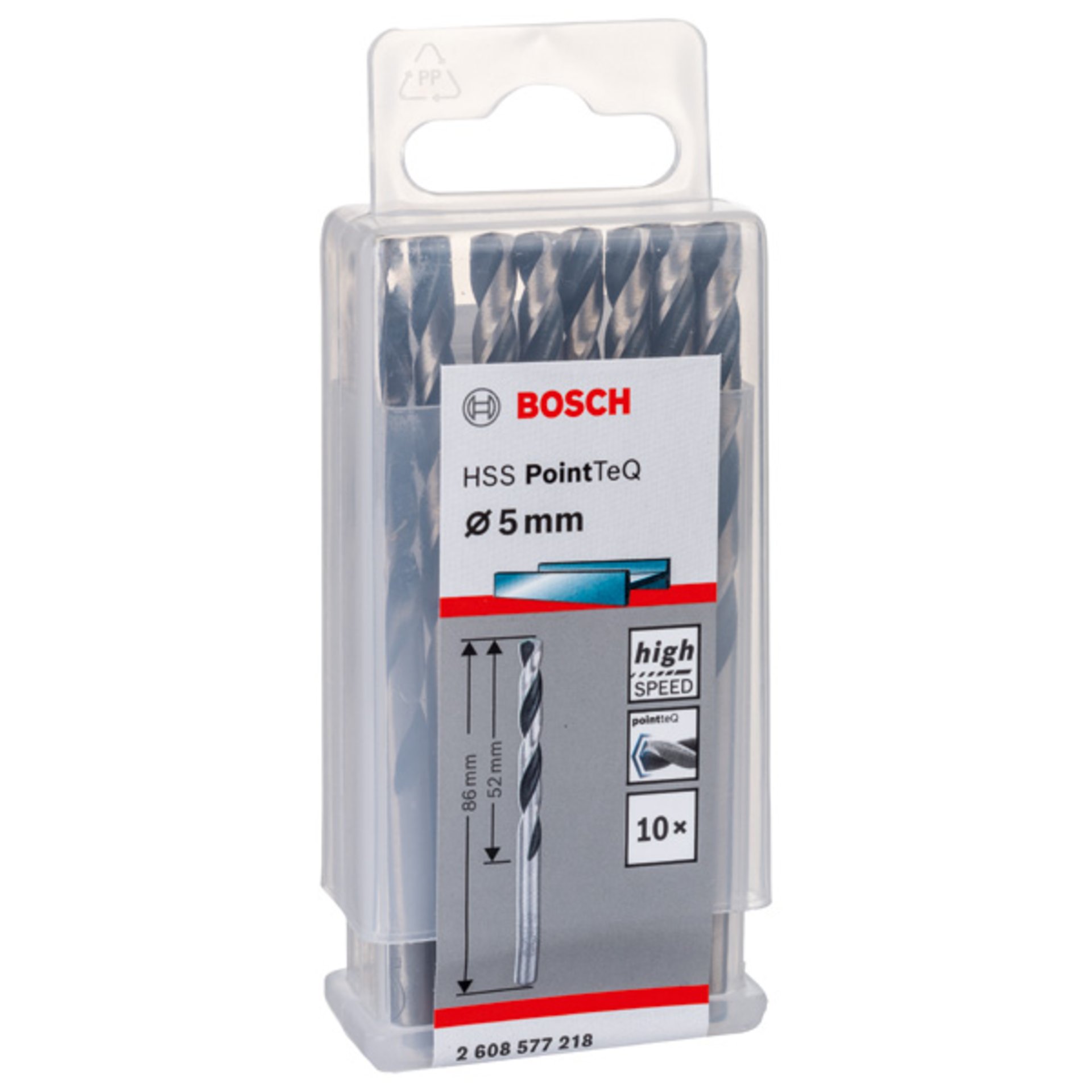 Metallspiralbohrer HSS PointTeQ, DIN 338, 5,0 mm, 10er-Pack