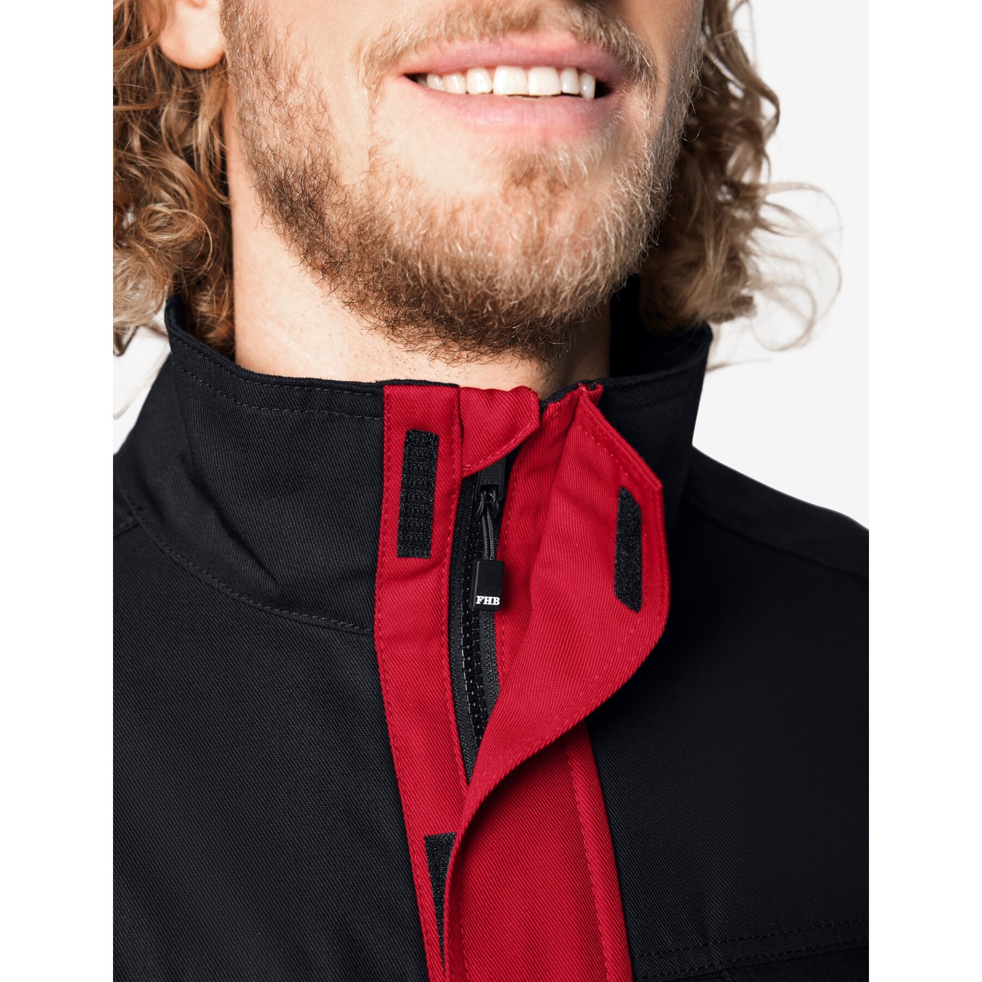 ERNST Arbeitsjacke rot-schwarz XL