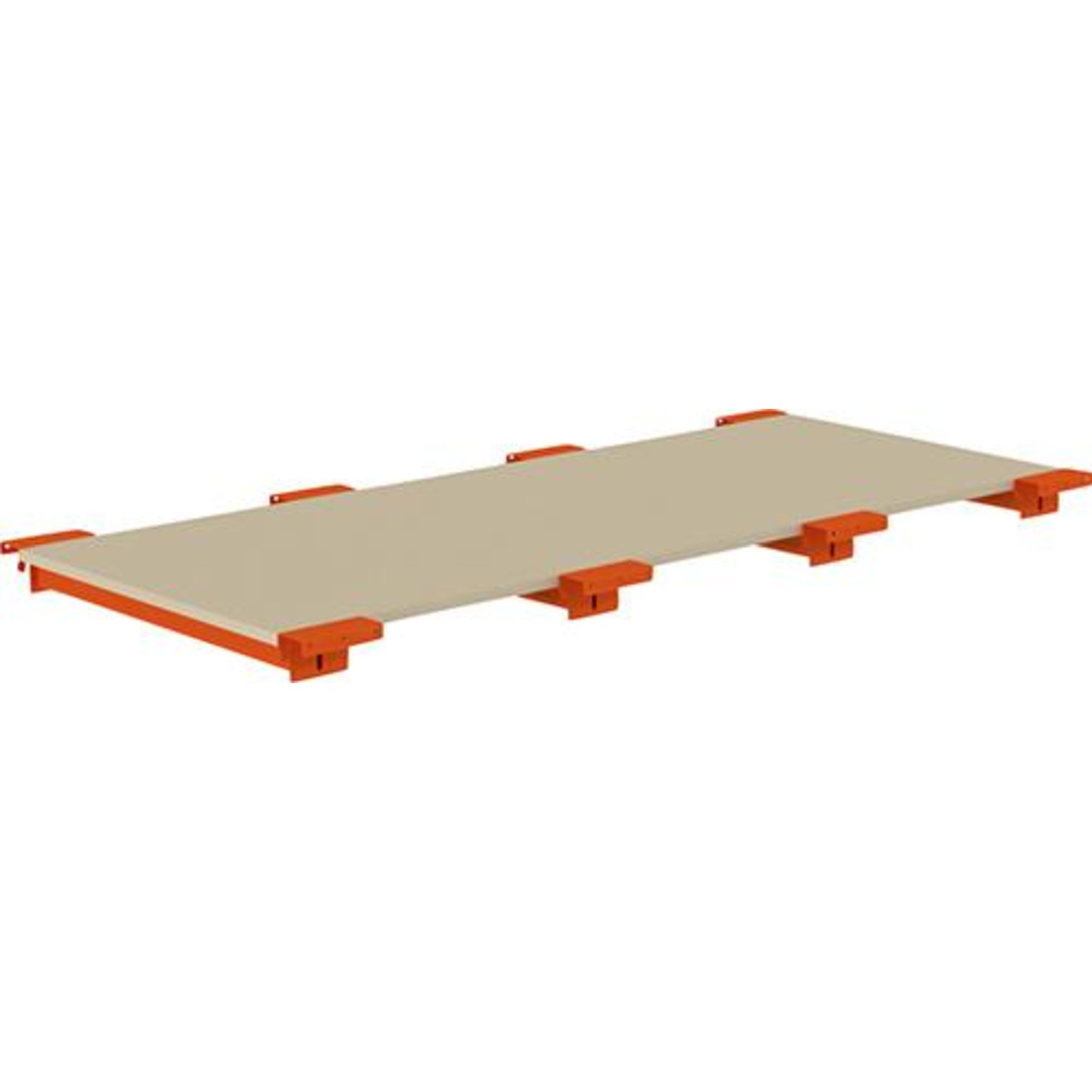 Spanplattenboden B2700xT800xH38 mm mit Zentrierblech Meta MULTIPAL