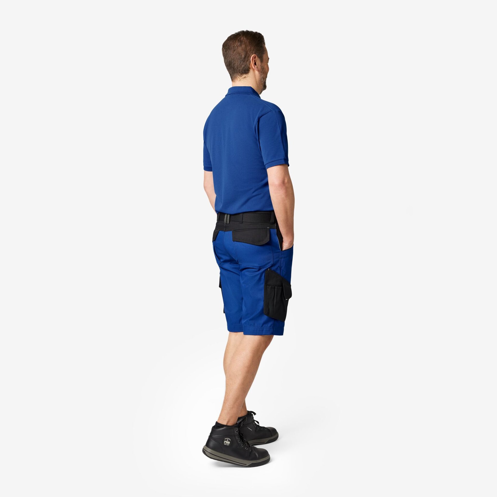 THEO Bermuda kurze Arbeitshose royalblau-schwarz Gr. 46