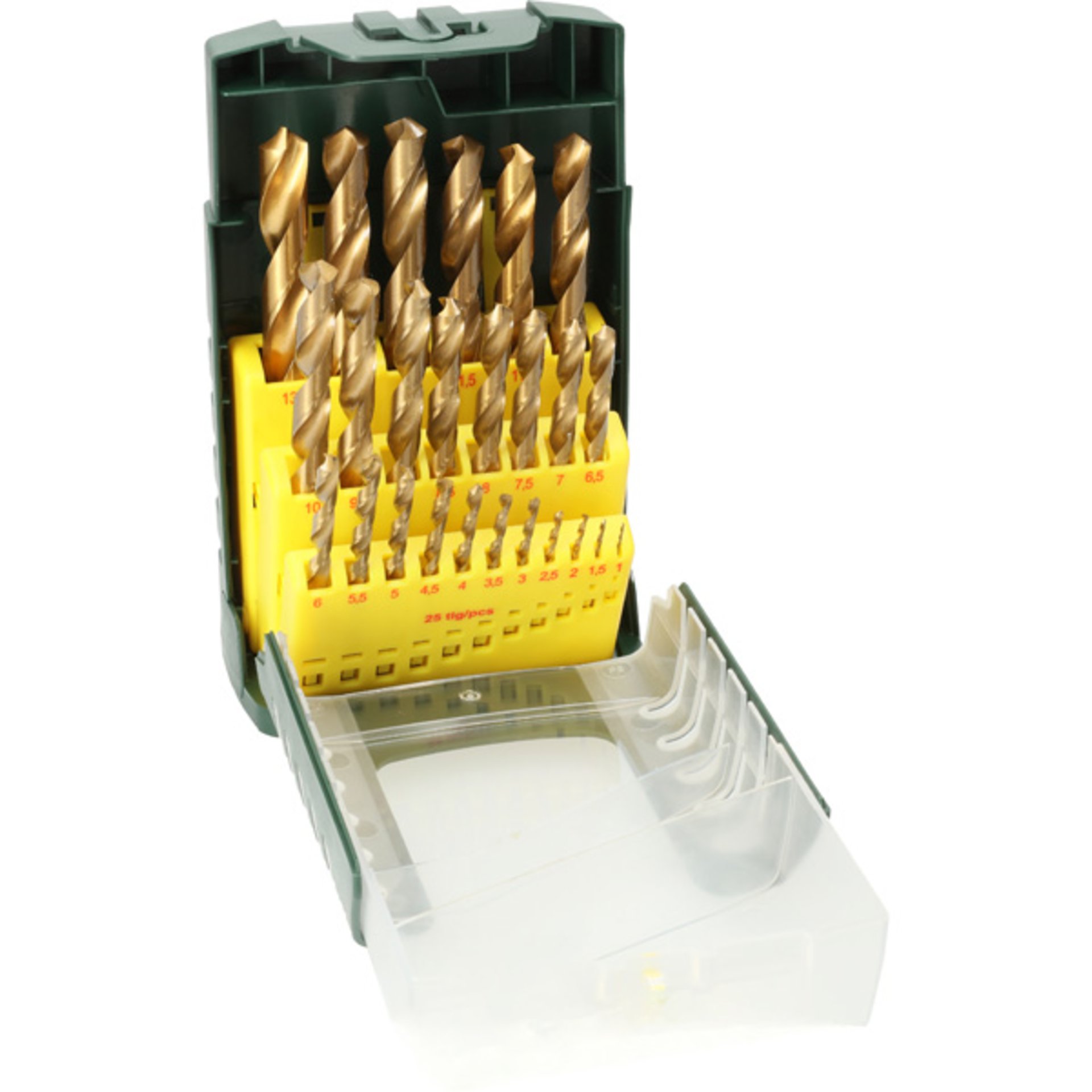 25-teiliges HSS-TiN-Metallbohrer-Set