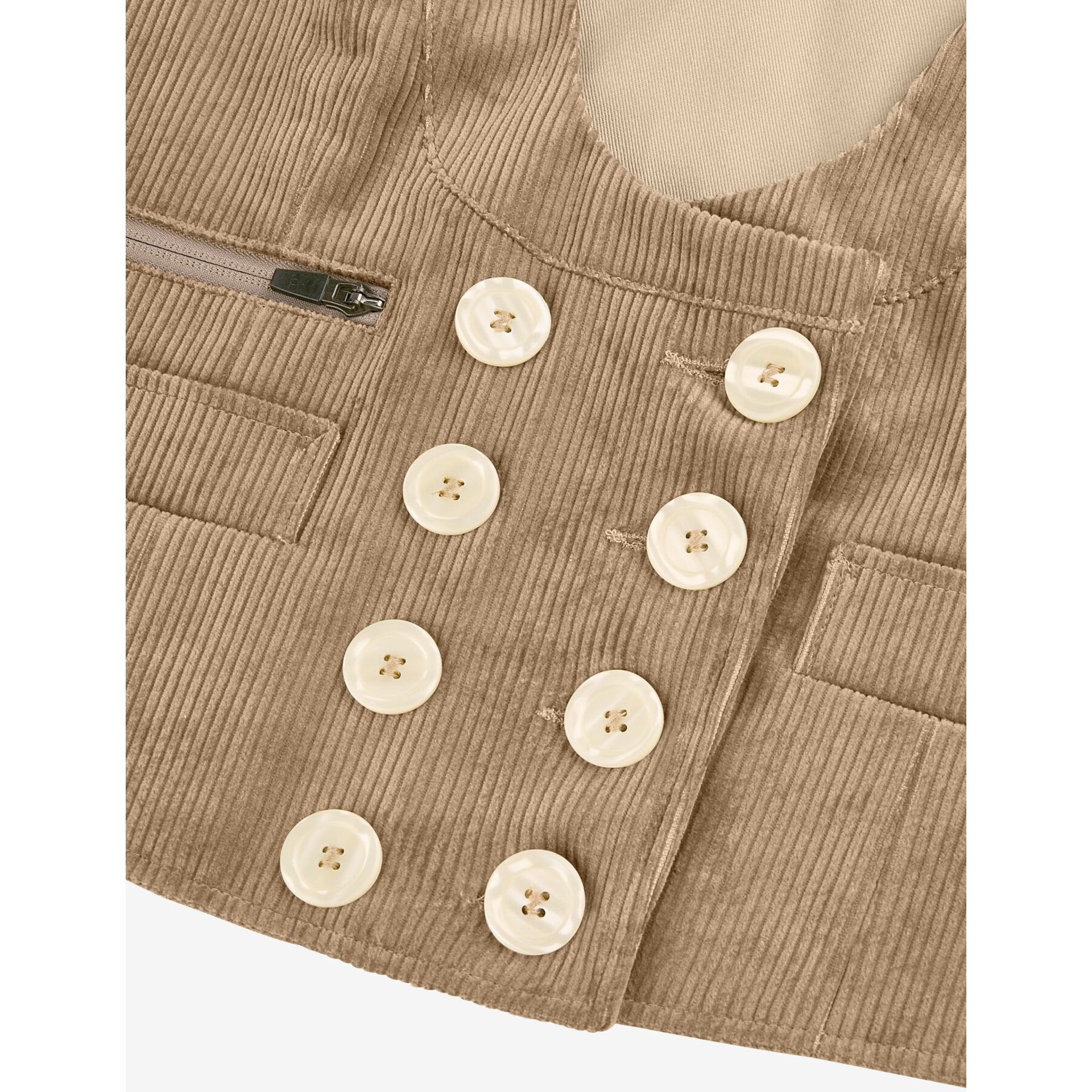 HILDE Zunftweste Genuacord beige 42