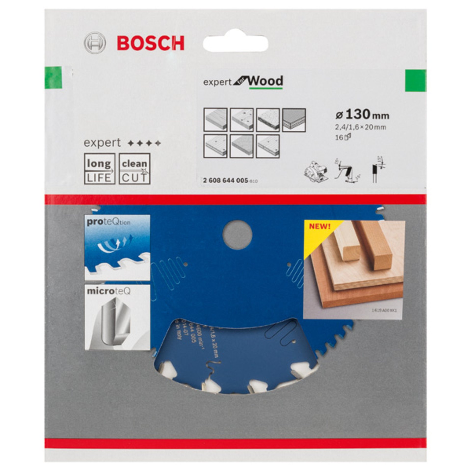 Kreissägeblatt Expert for Wood, H 130 x 20, Z16
