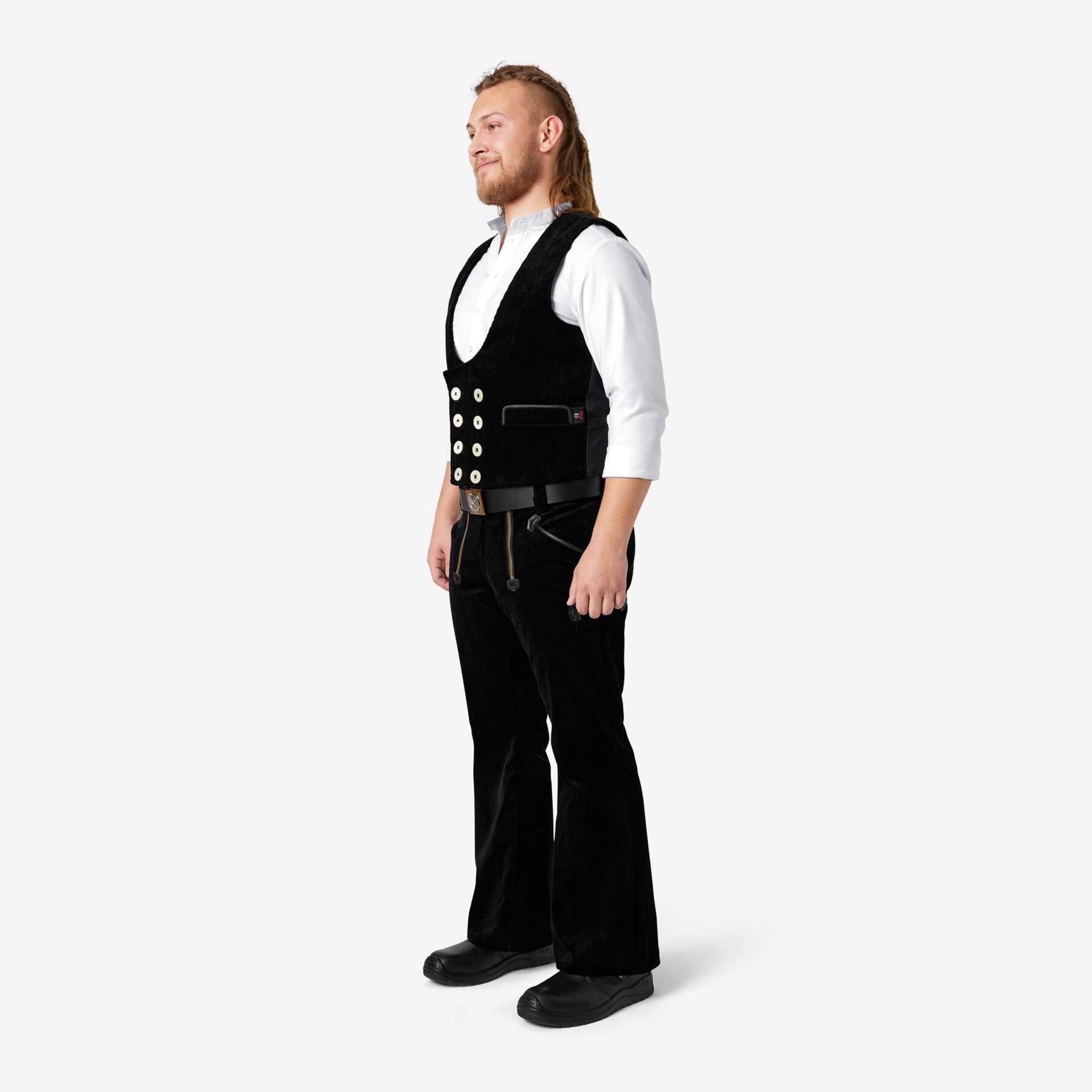 MICHAEL Zunfthose Trenkercord  Dreidraht schwarz 25