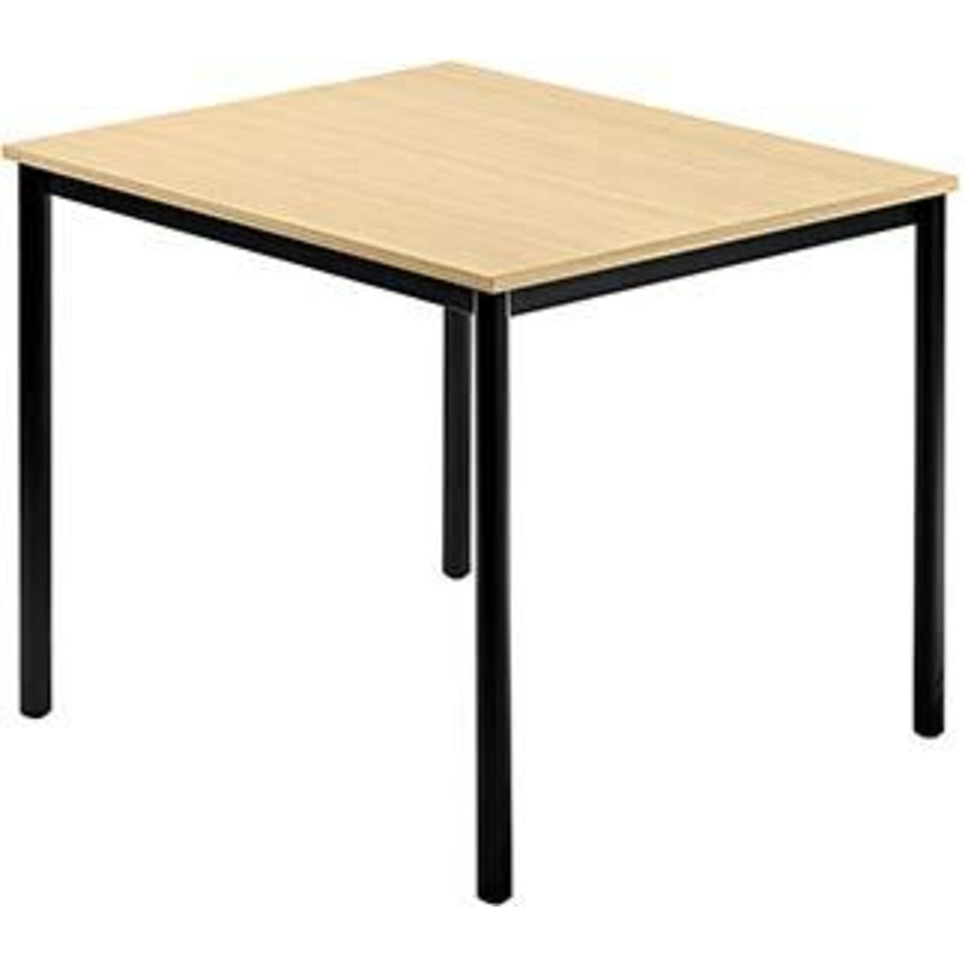 Besprechungstisch 80x80 Ahorn/schwarz