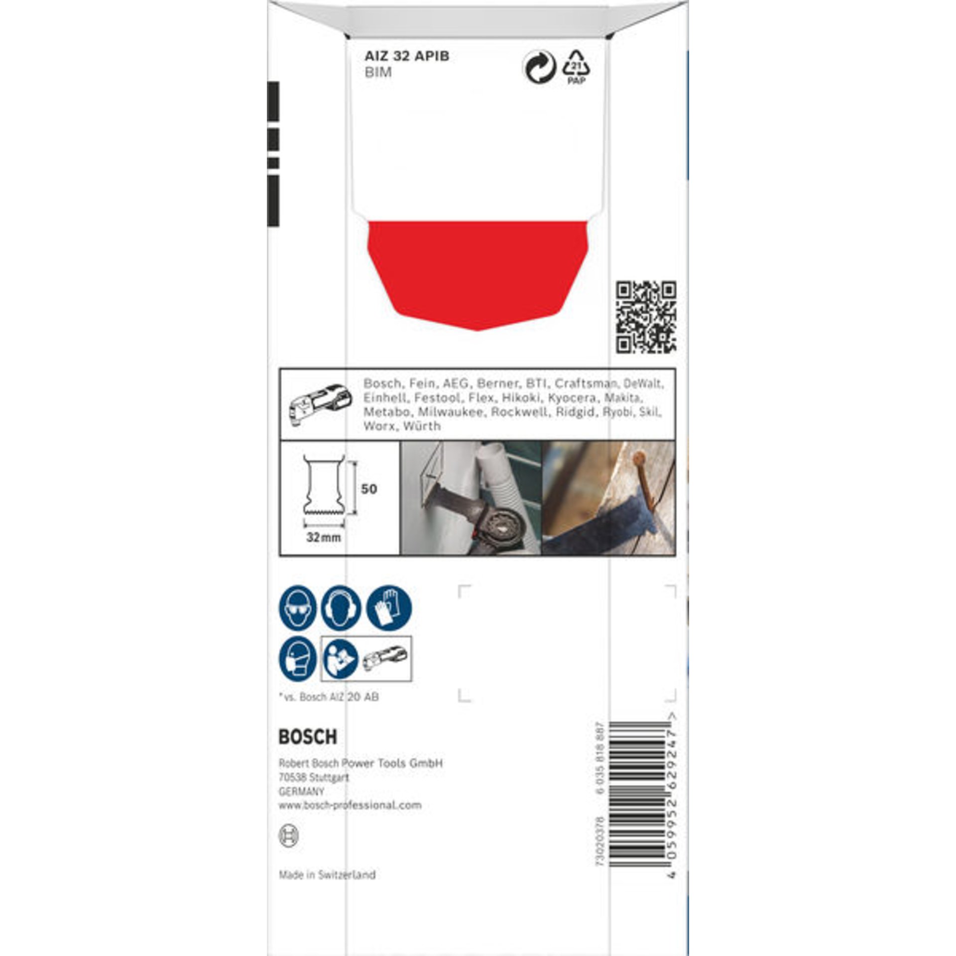 PRO AIZ 32 APIB Blatt für Multifunktionswerkzeuge, 32 x 50 mm, 5-tlg.