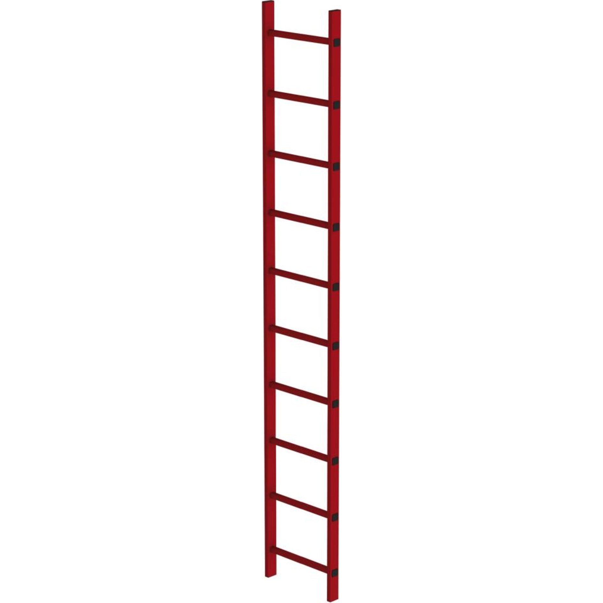 Schachtleiter 10 Sprossen L 2,80 m B450 mm LW 300 mm GFK