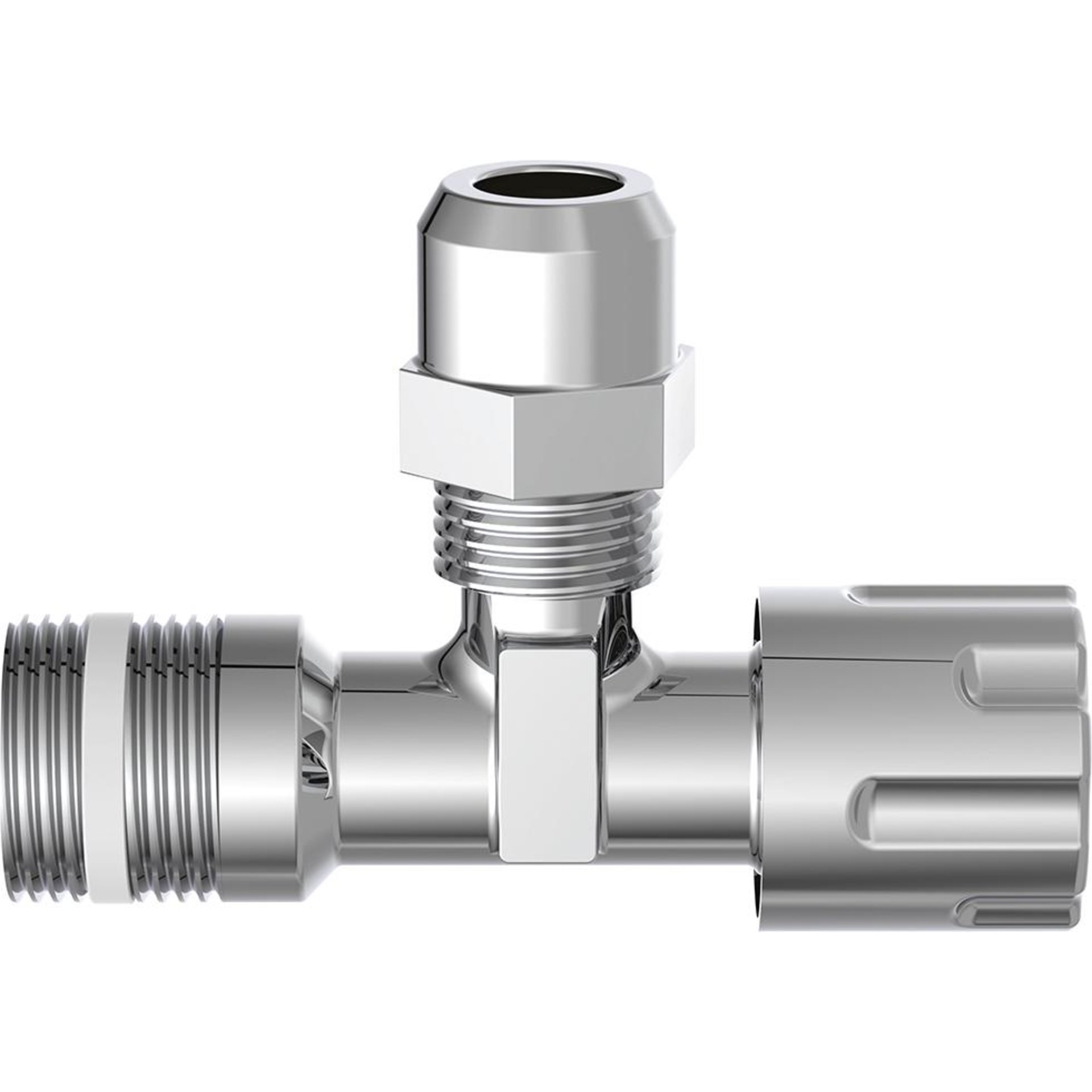 Eckventil, 1/2"AG x x 3/8"AG x 10 mmQ, mit Schubrosette selbstdichtend