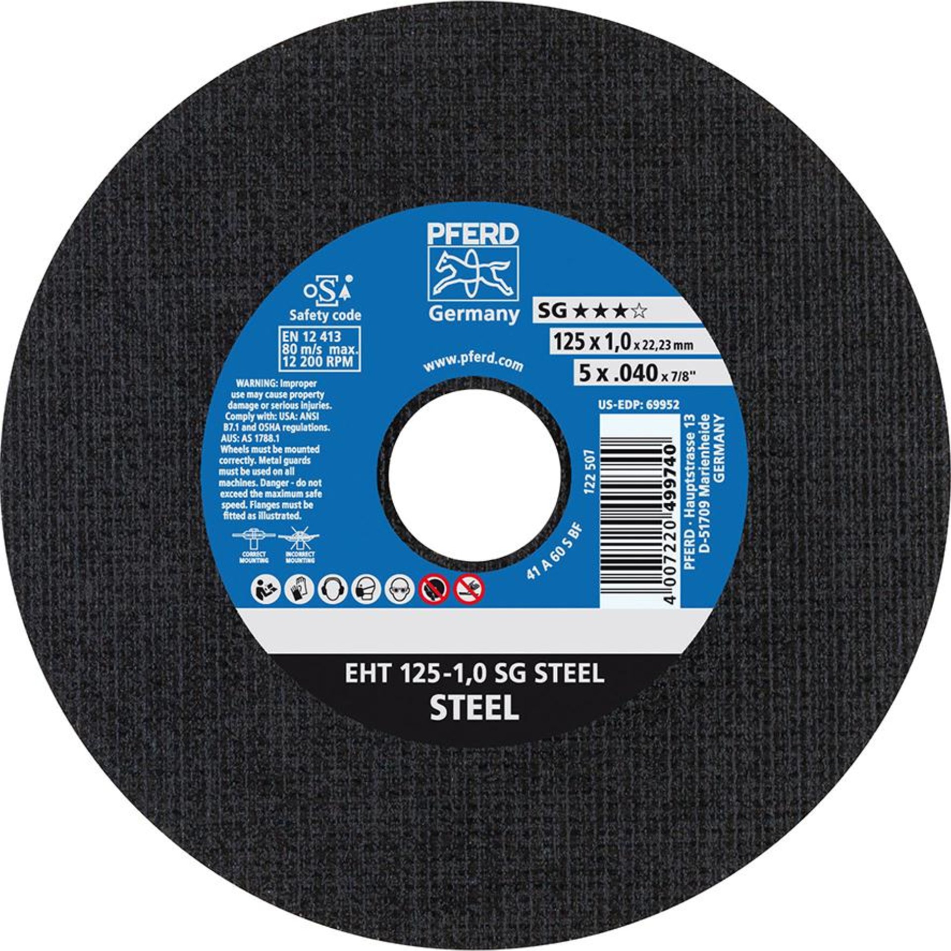 Trennscheibe SG STEEL für Stahlbearbeitung