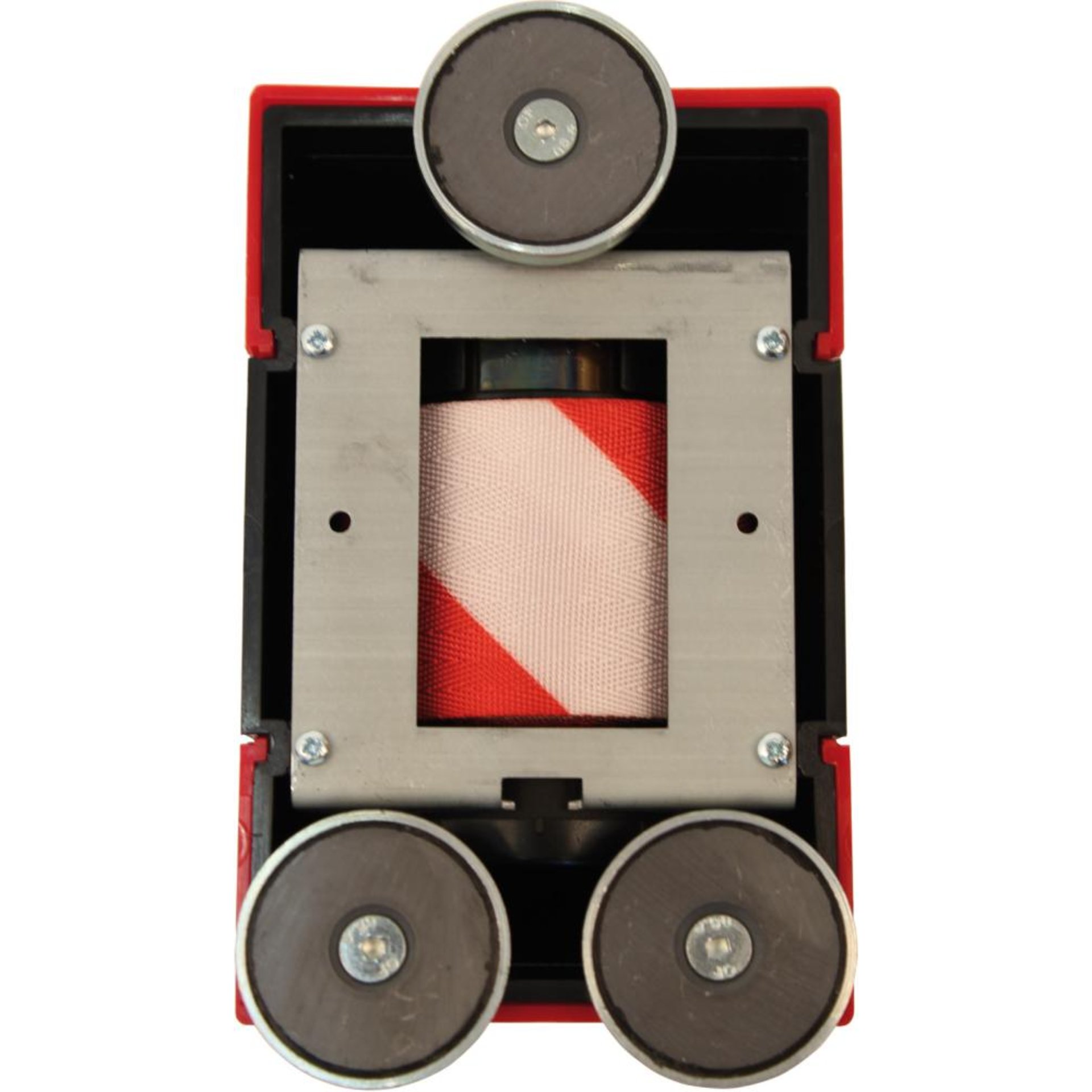 Gurtband mit magnetischer Befestigung L4,6 m xB50 mm rot/schwarz