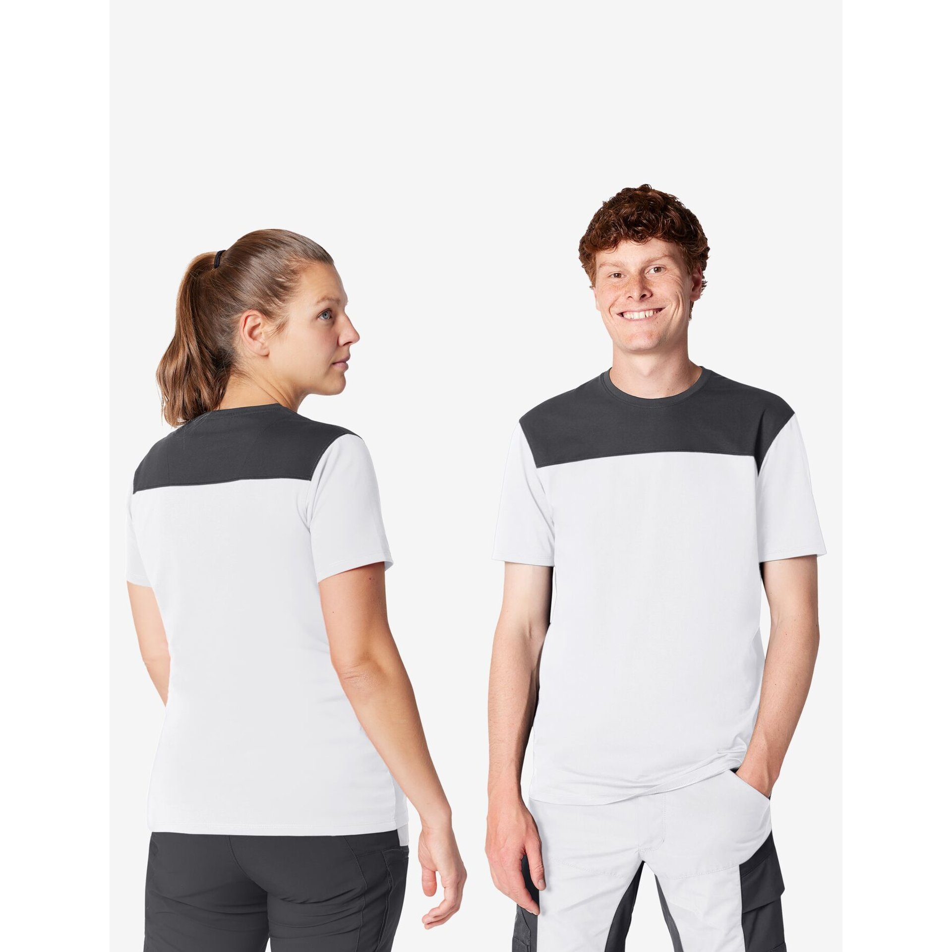 KNUT T-Shirt Herren weiß-anthrazit 2XL