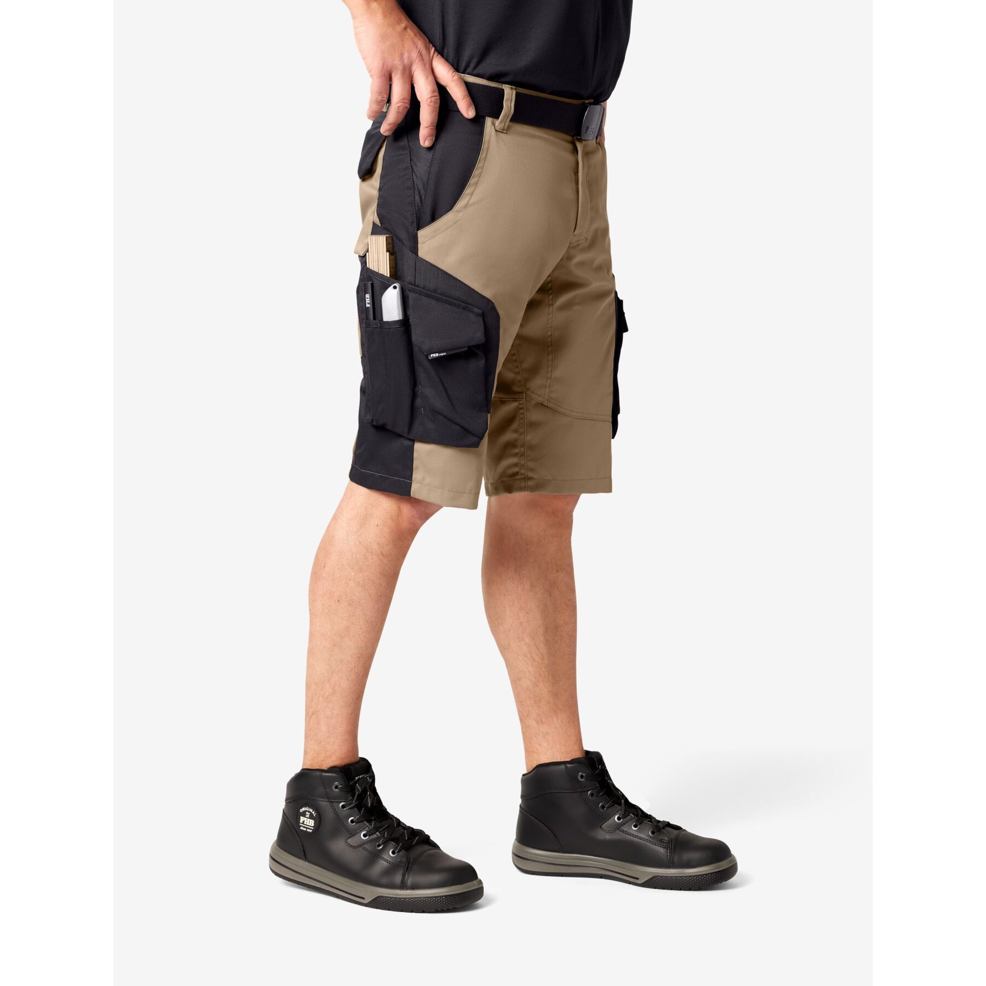 WULF Bermuda beige-schwarz 52