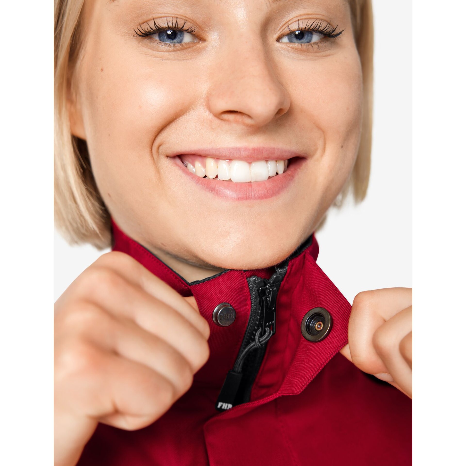 ANDREA Arbeitsjacke Damen rot-schwarz XL