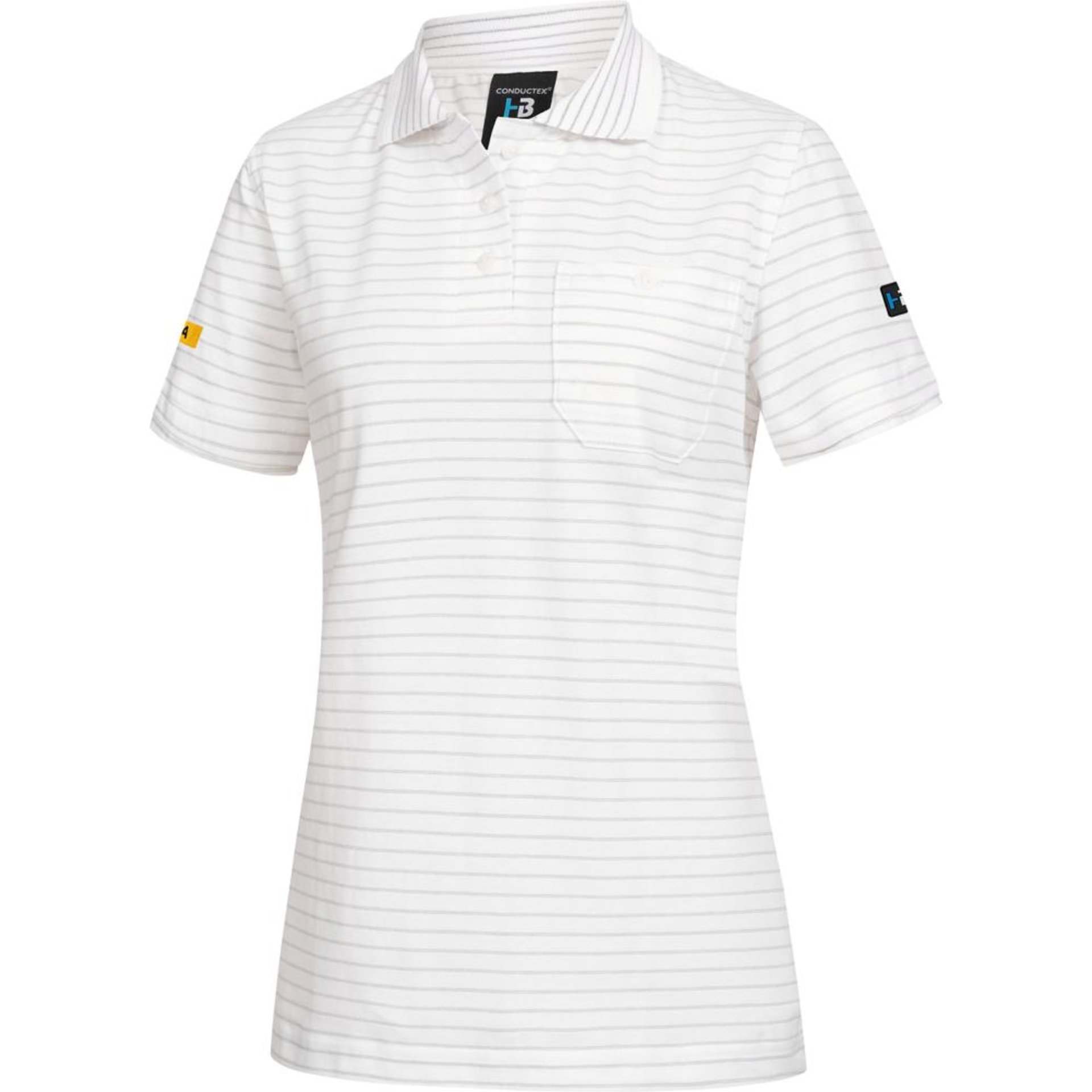 Da.Poloshirt KA ConductexCot.ESD,Gr.S,weiß
