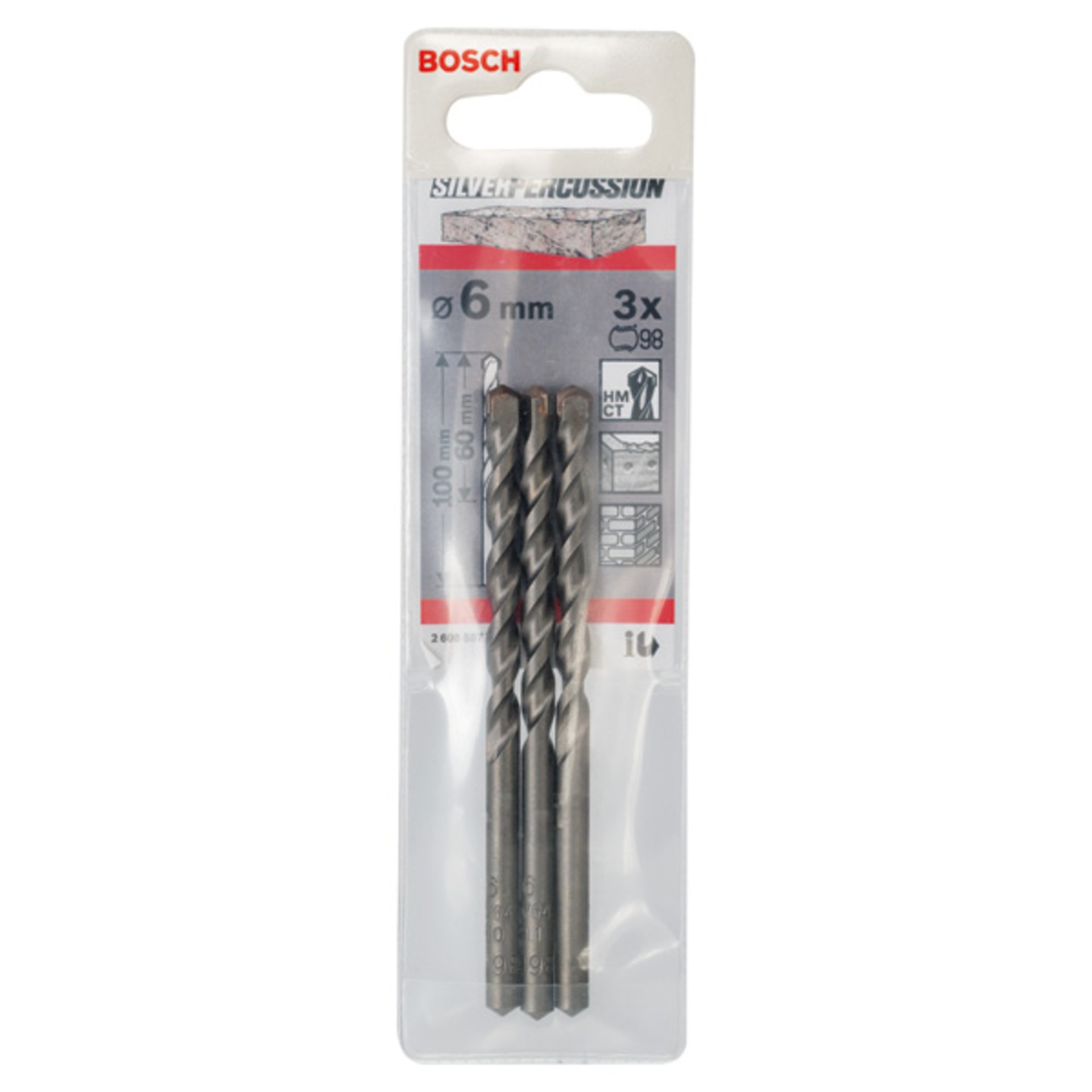 Betonbohrer CYL-3, 6 x 60 x 100 mm, d 5,5 mm, 3er-Pack