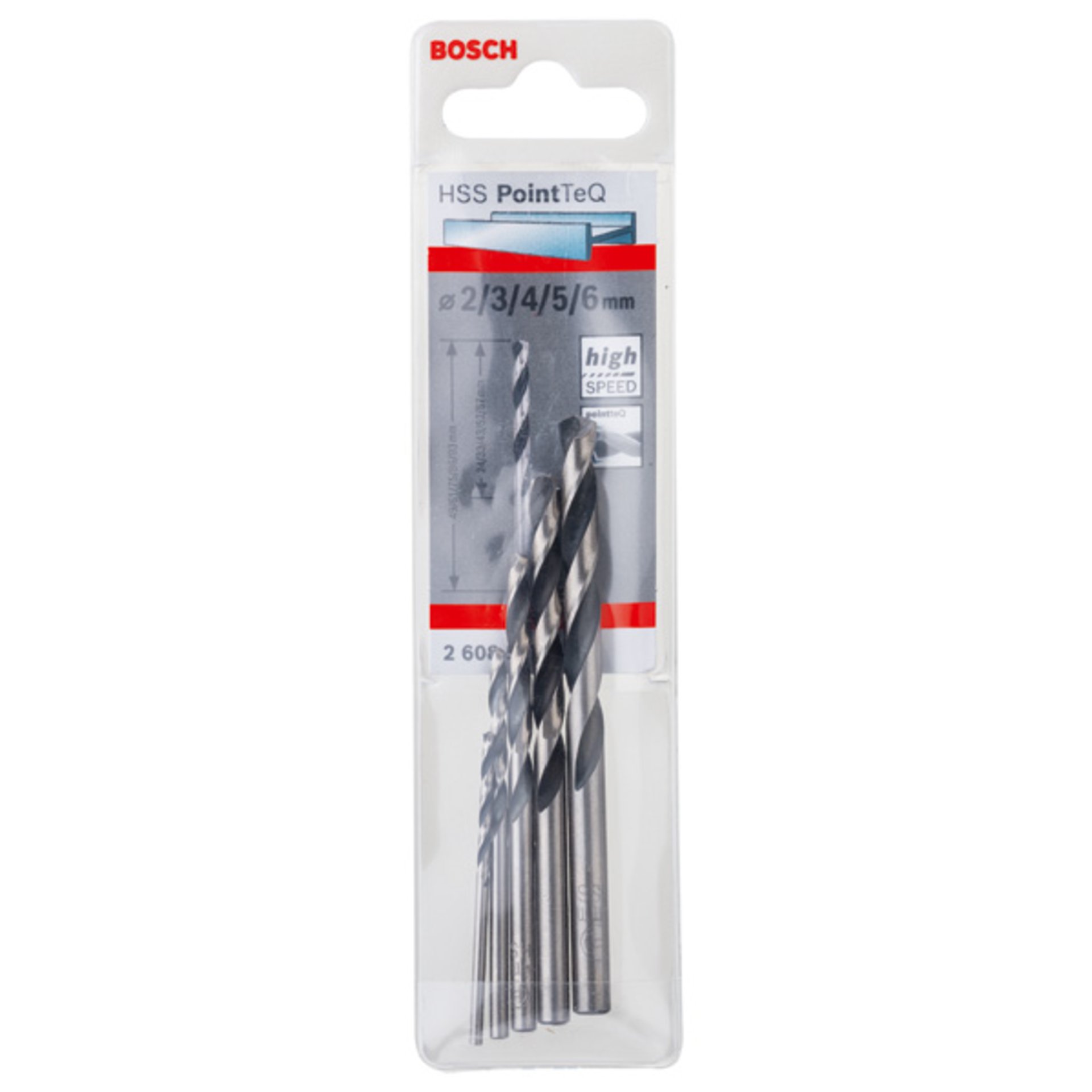 HSS-Spiralbohrer-Set PointTeQ, 5-tlg., 2-6 mm
