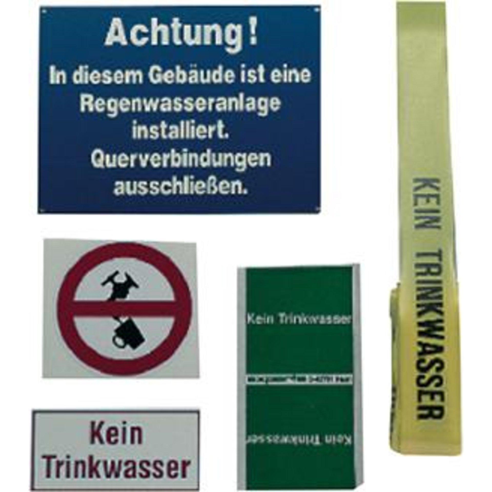 Kennzeichnungs-Set Regenwassernutzungs anage