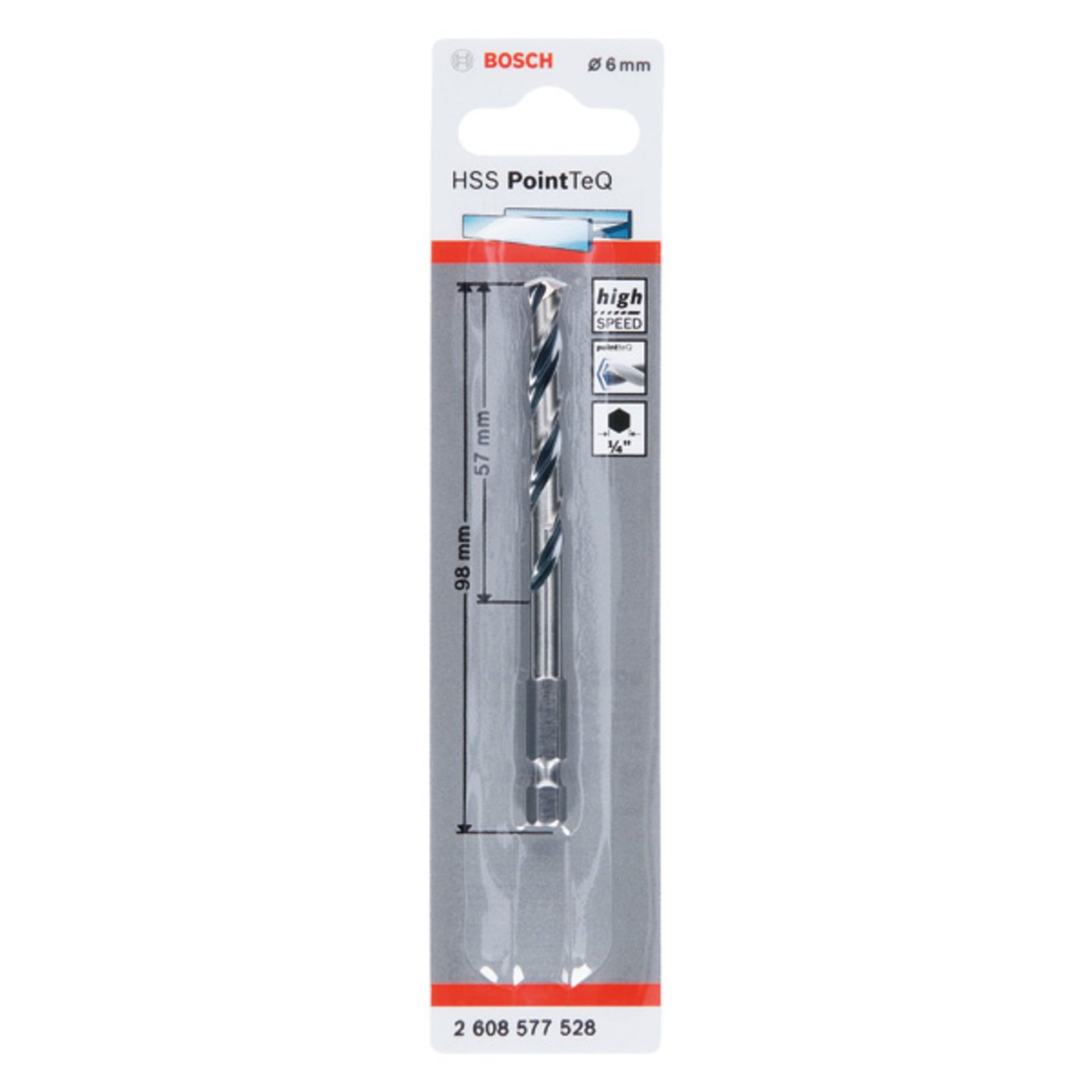 HSS PointTeQ Sechskantbohrer 6,0 mm
