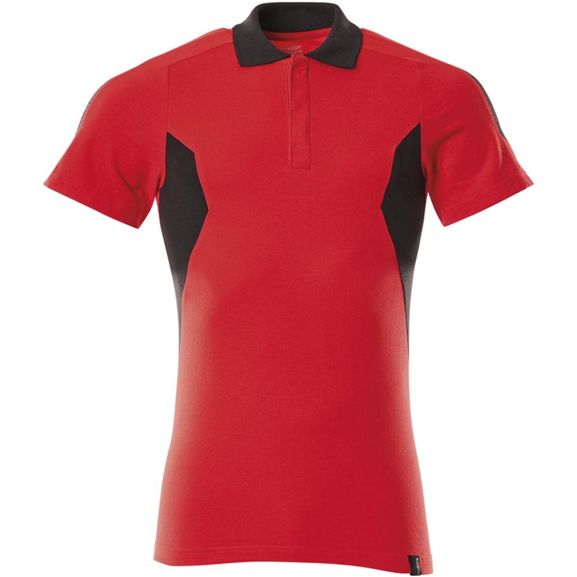Polo-Shirt 18383, moderne Passform, verkehrsrot/schwarz, Gr.2XL