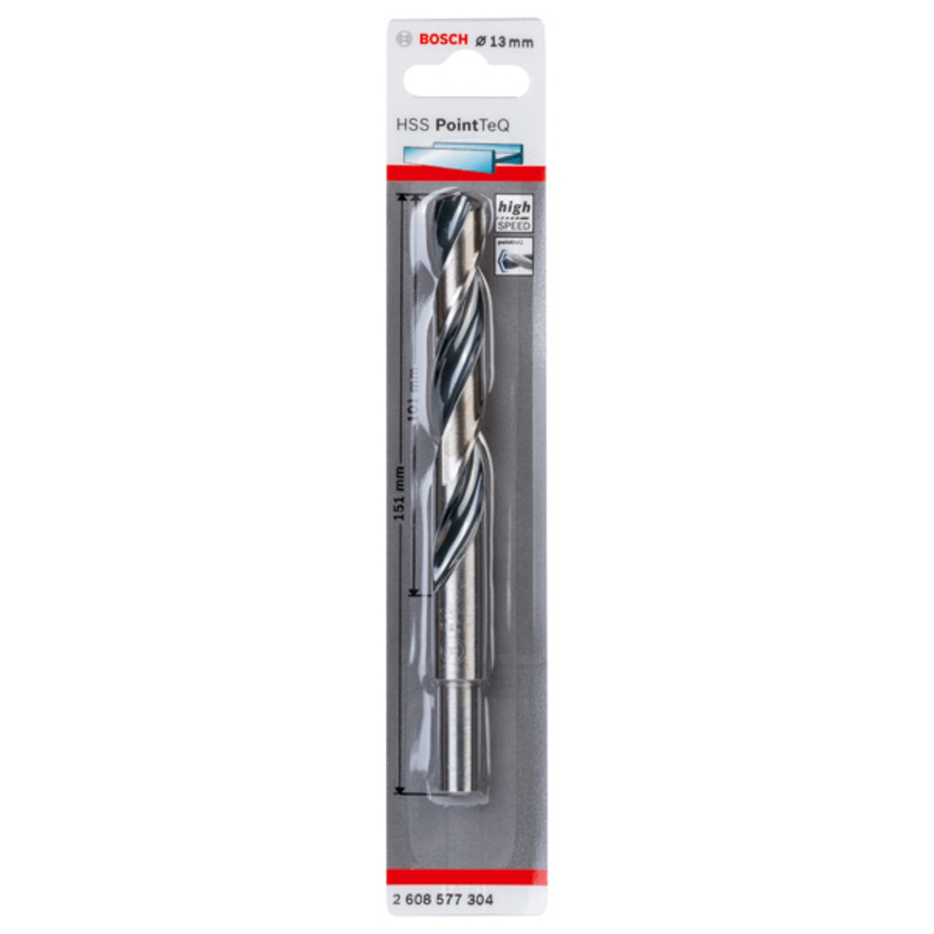 Metallspiralbohrer HSS PointTeQ, DIN 338, mit reduziertem Schaft, 13,0 mm