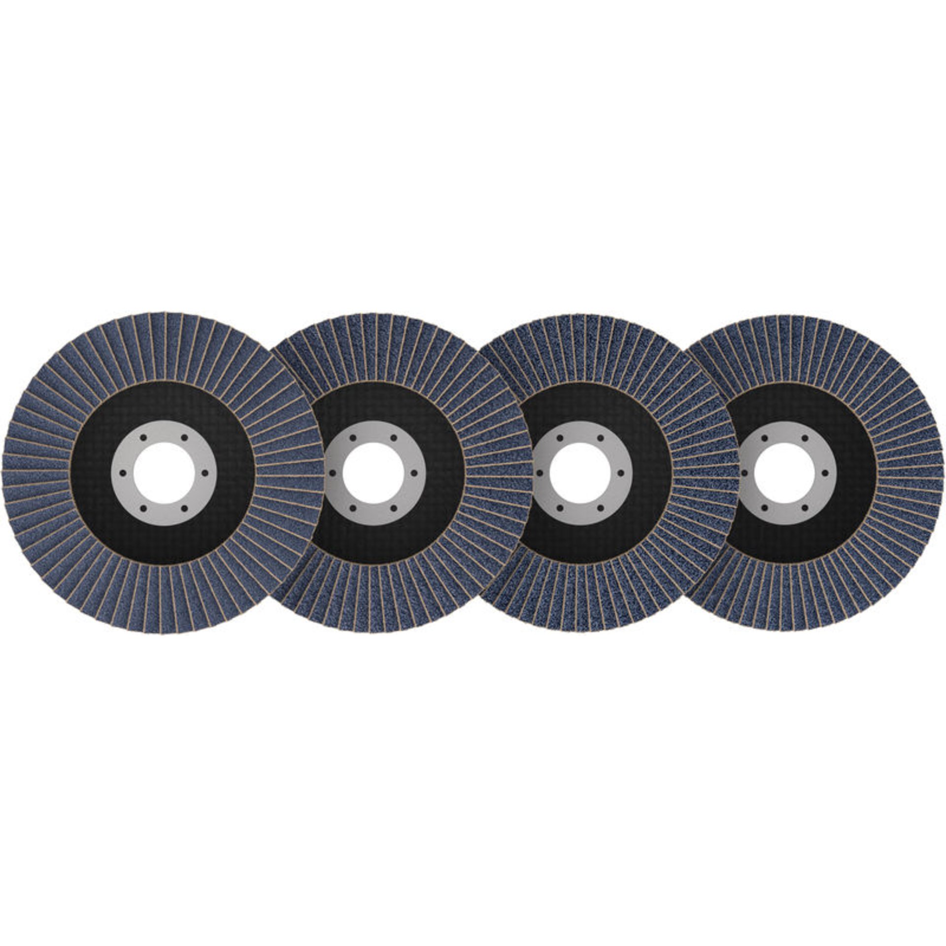 X451 Fächerschleifscheiben Set, 115 x 22,23 mm, K40/K60/K80/K120, Z29, 15-tlg