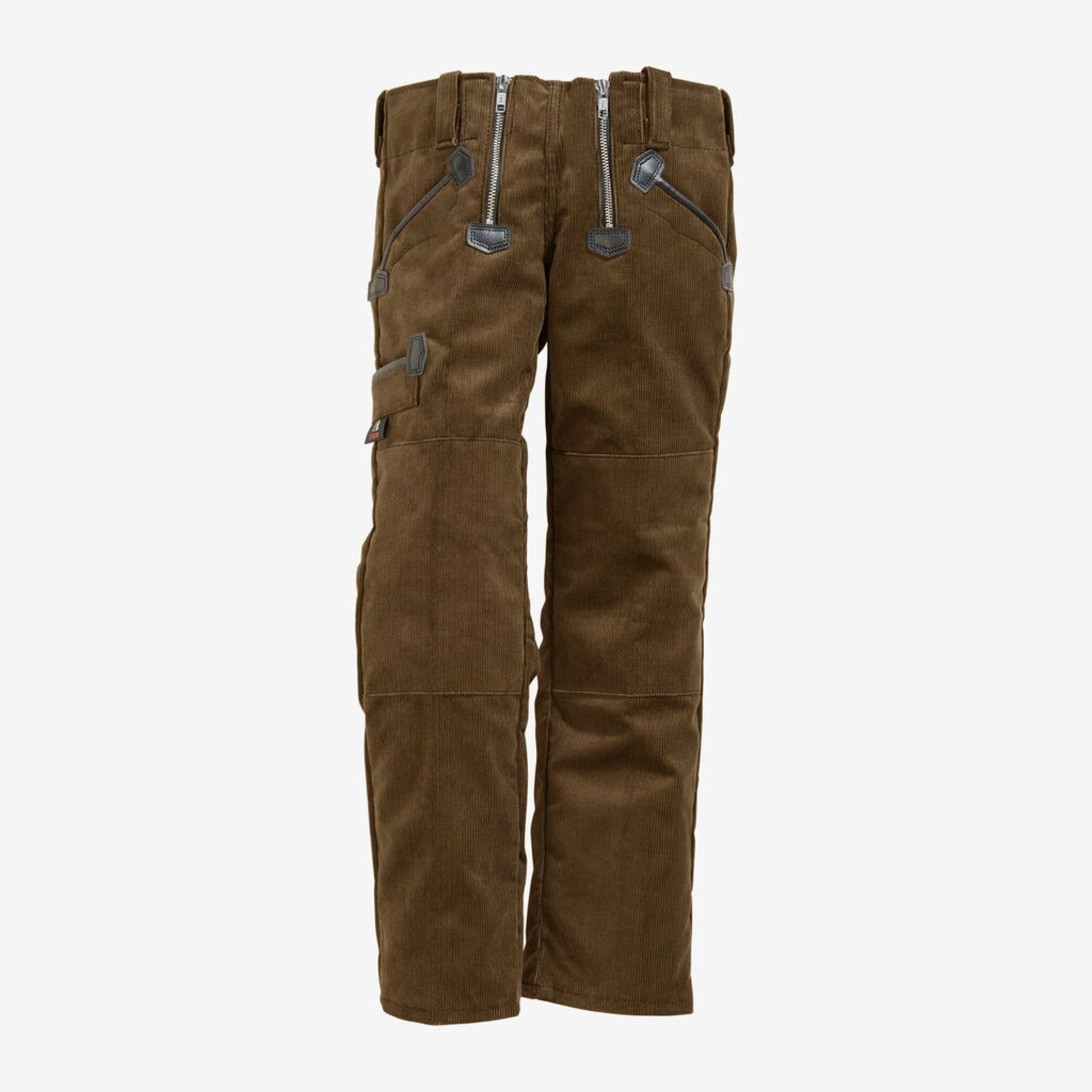 AUGUST Kinder-Zunfthose Zwirn-Feincord oliv-braun 104