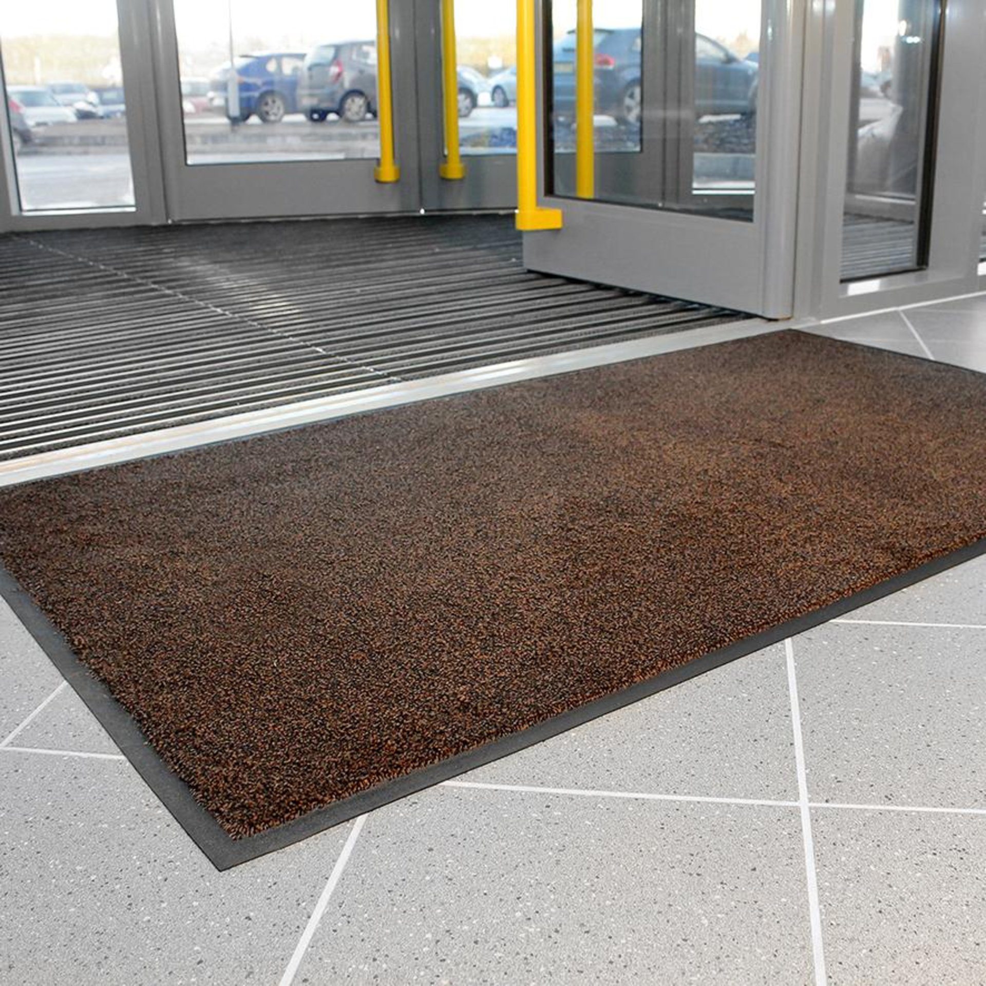Sauberlaufmatte COBAwash schwarz/Stahl B85xL120 cm