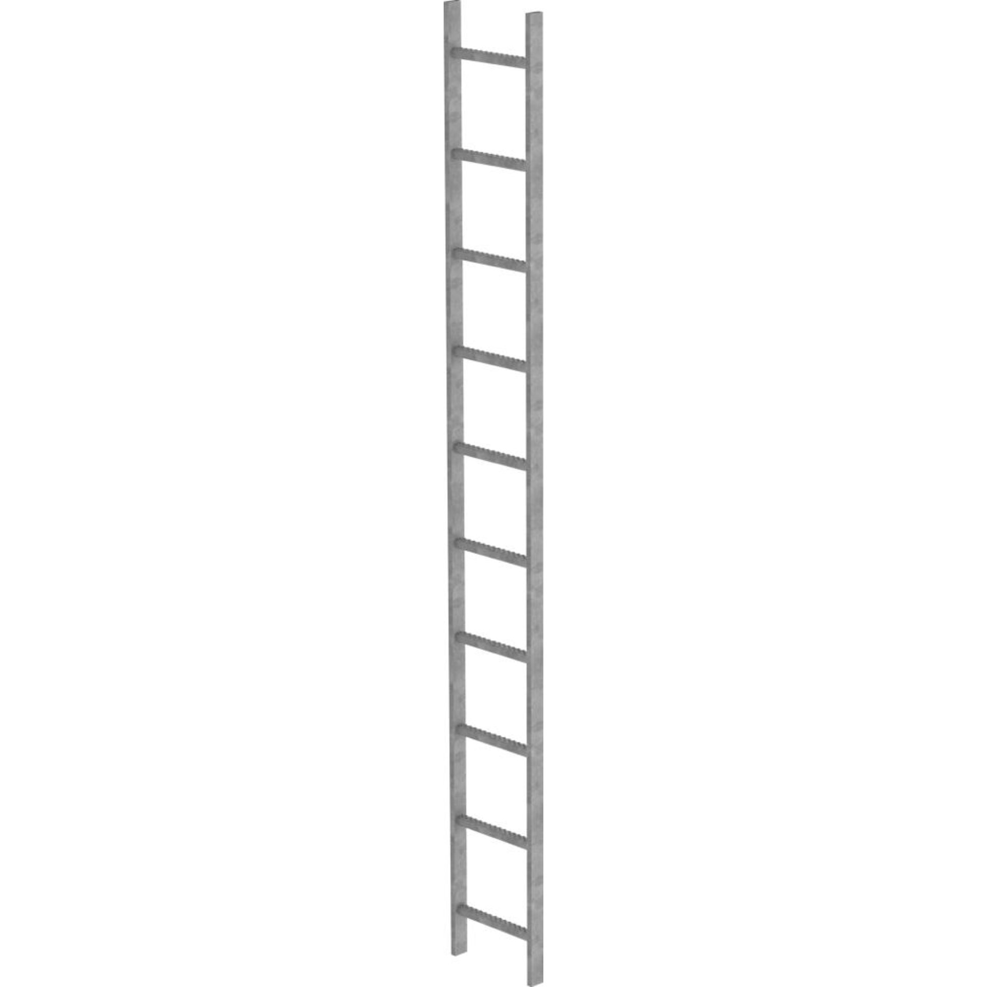 Schachtleiter 10 Sprossen L 2,80 m B340 mm LW 300 mm Stahl verzinkt