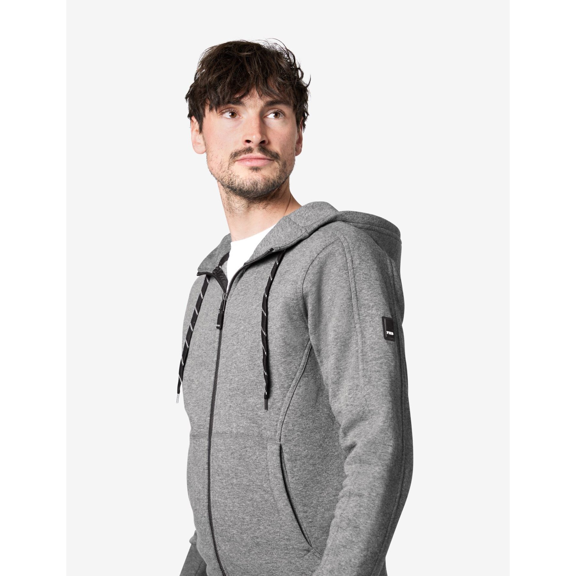 BENNO Sweater-Jacke mit Kapuze grau 2XL
