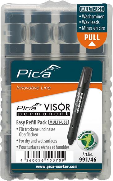 Pica Minen-Set für Permanentmarker VISOR Industrial schwarz