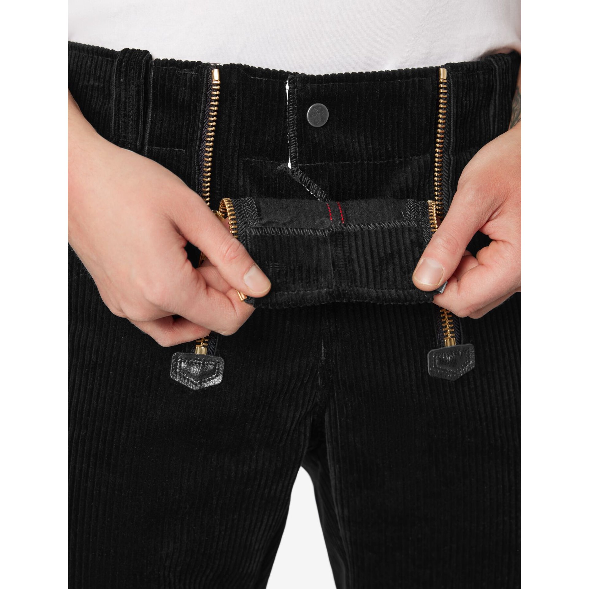 PETER Zunfthose Trenkercord Dreidraht schwarz 50