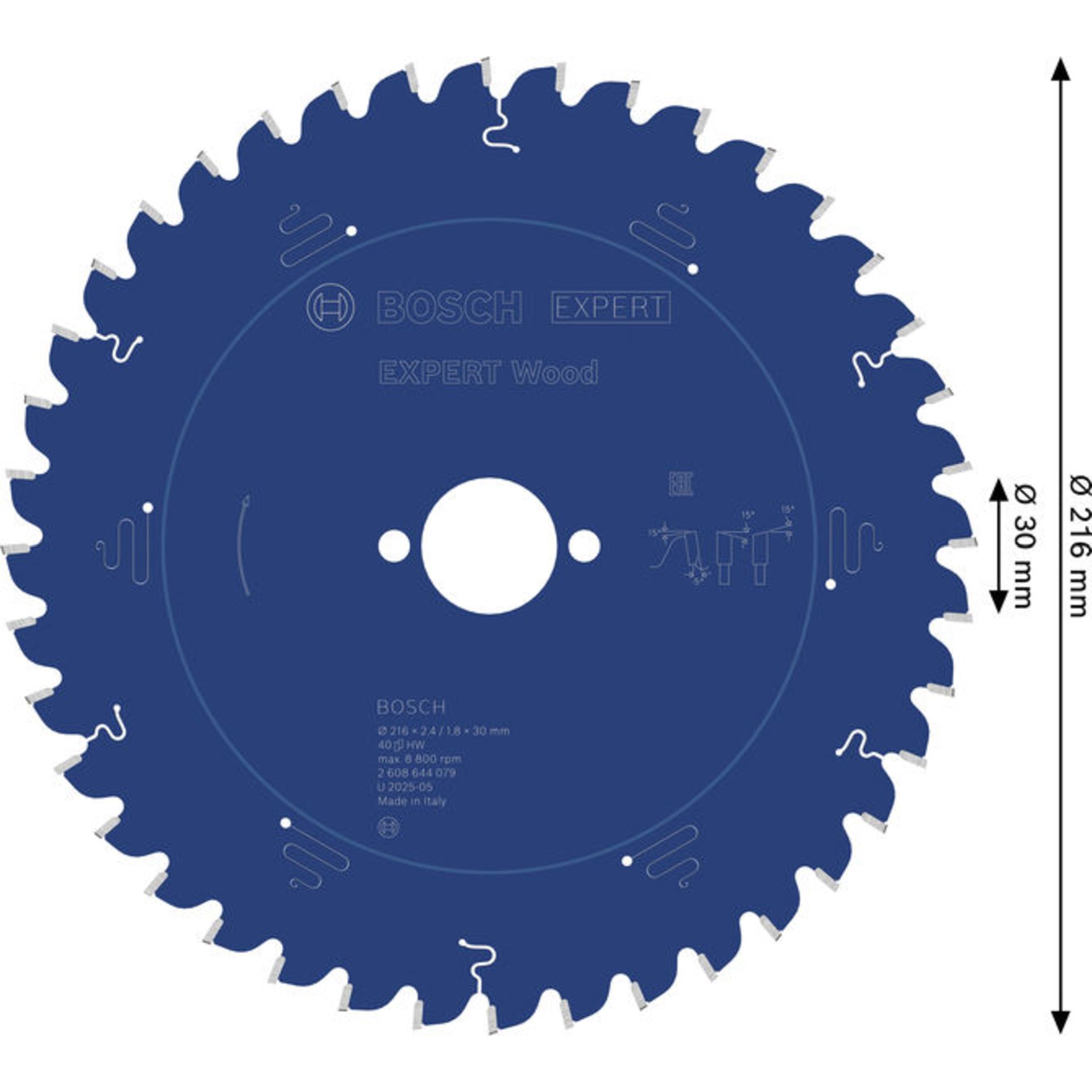 EXPERT Wood Kreissägeblatt, 216 x 2,4/1,8 x 30 mm, Z40
