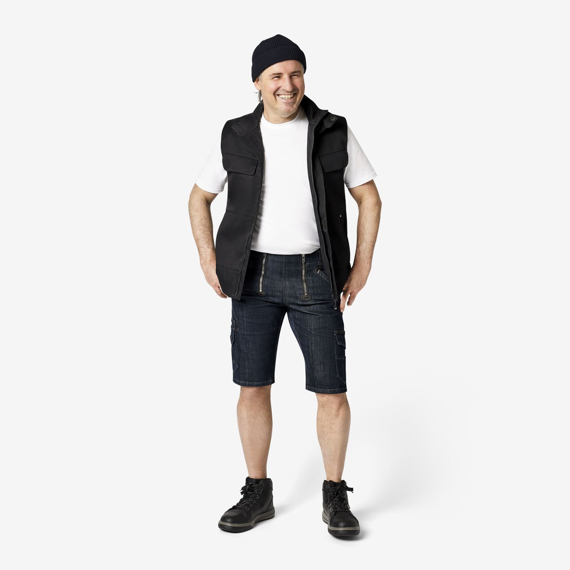VOLKMAR Zunft-Bermuda Stretch-Jeans schwarzblau 64