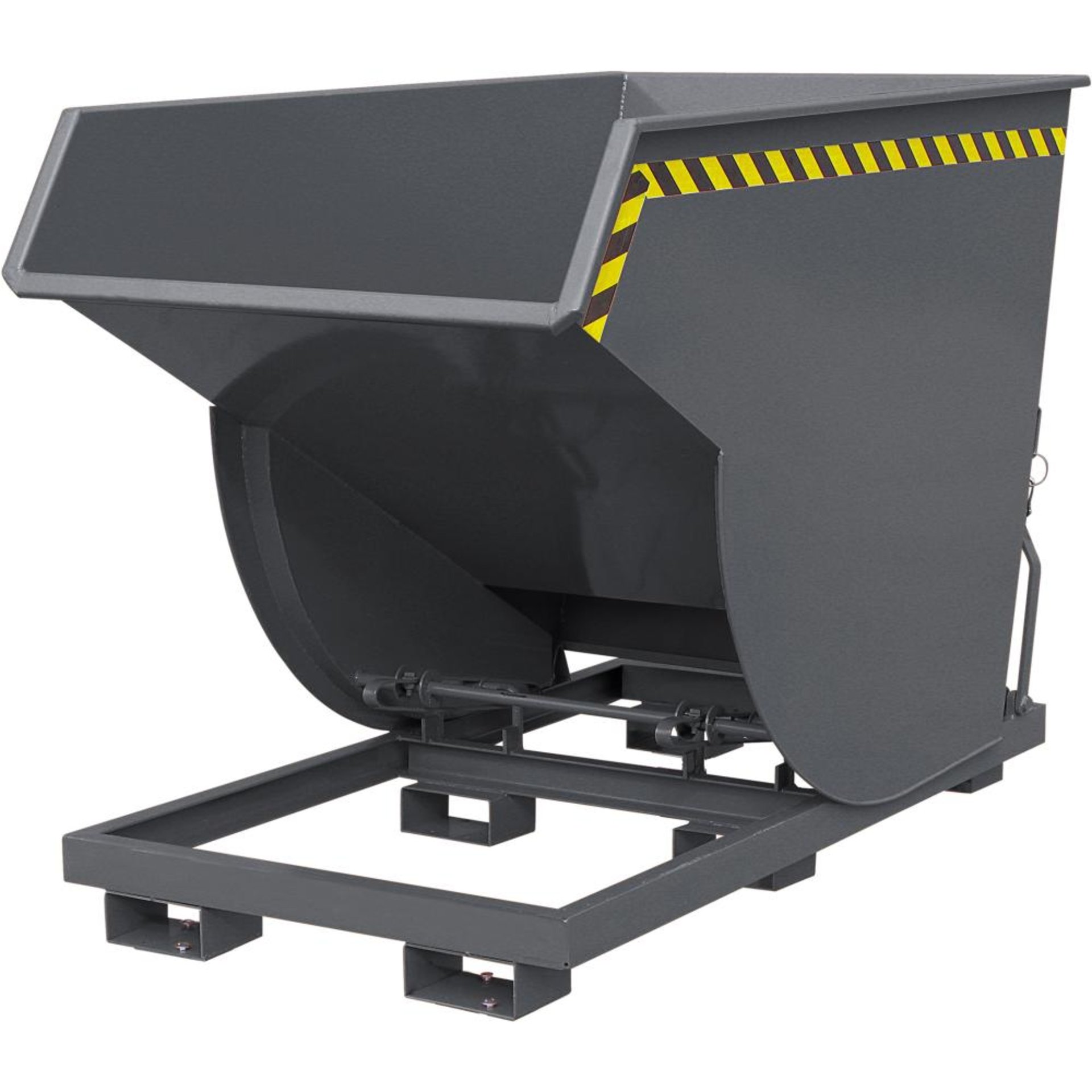 Kippbehälter 300 l B780xT1700xH980 mm RAL7016,Tragkraft 1500kg mit steilem Kippwinkel