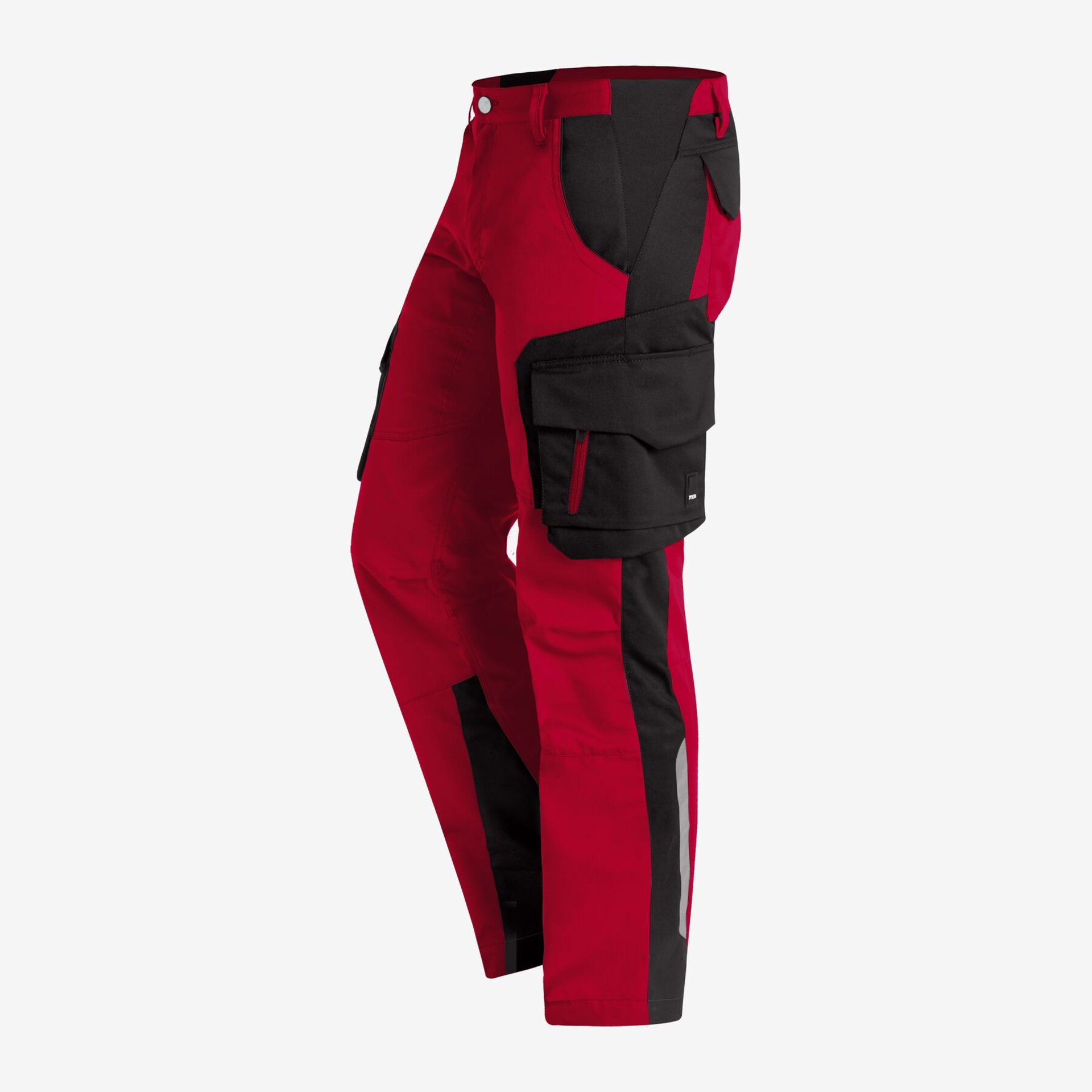 FABIAN Arbeitshose rot-schwarz 46