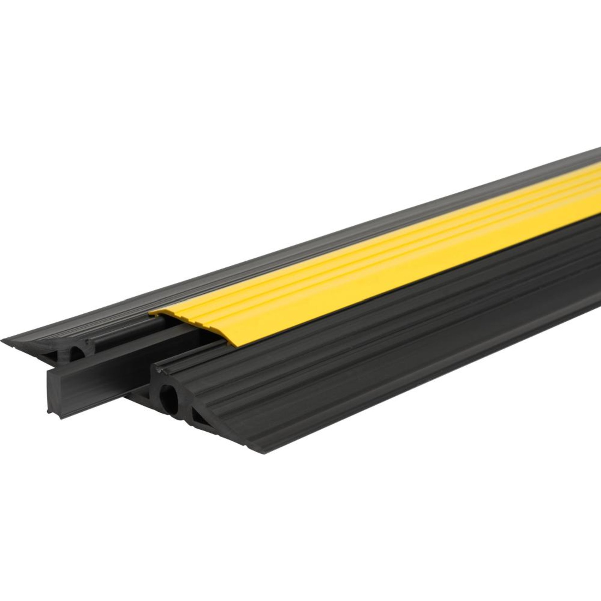 Kabelbrücke Vario B1000xT350 mm schwa/gelb 3 Kammern H25xB38 mm oder 1 Kammer H70xB38 mm