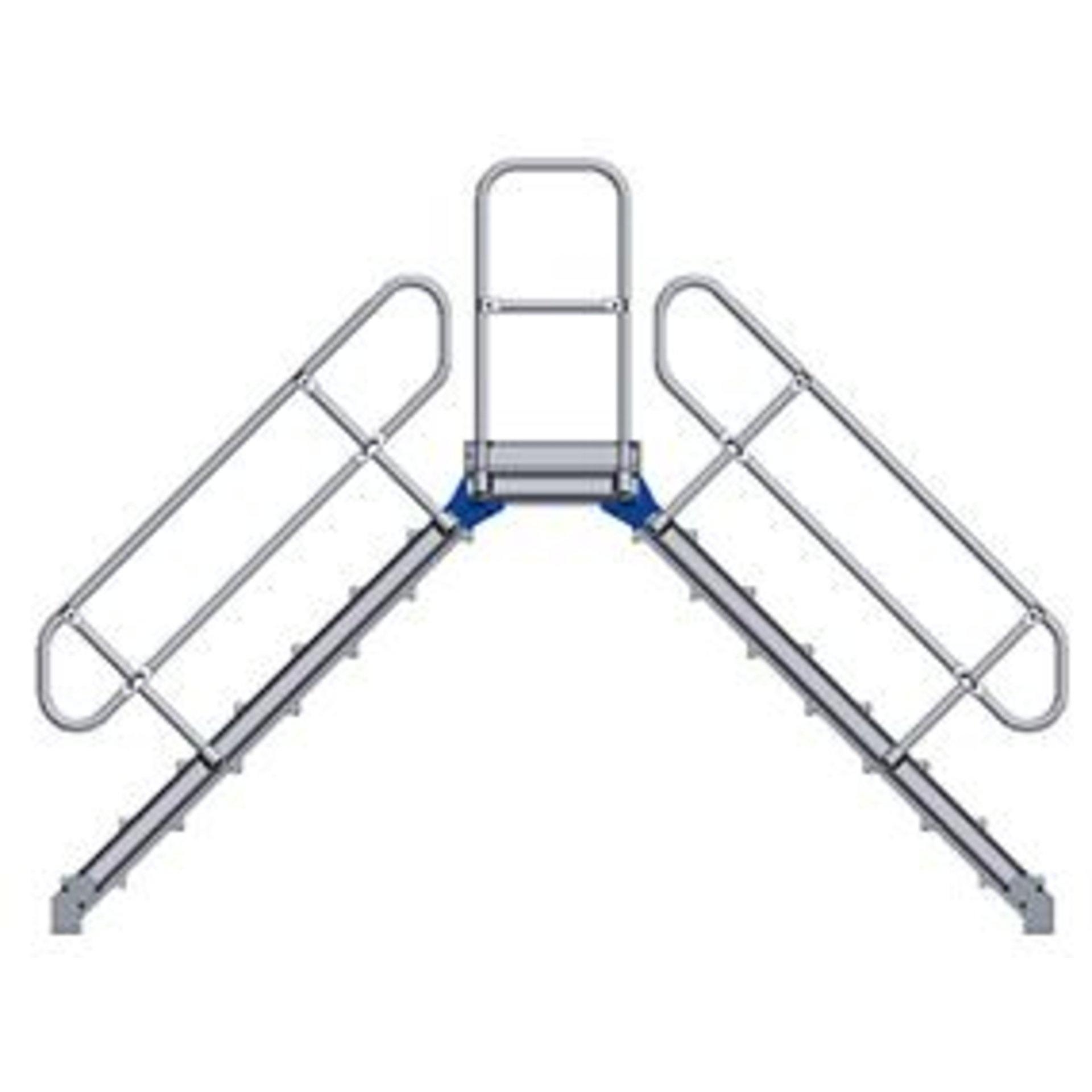 Überstieg 45G 4 Stufen 600 mm breit Höhe 0,74 m