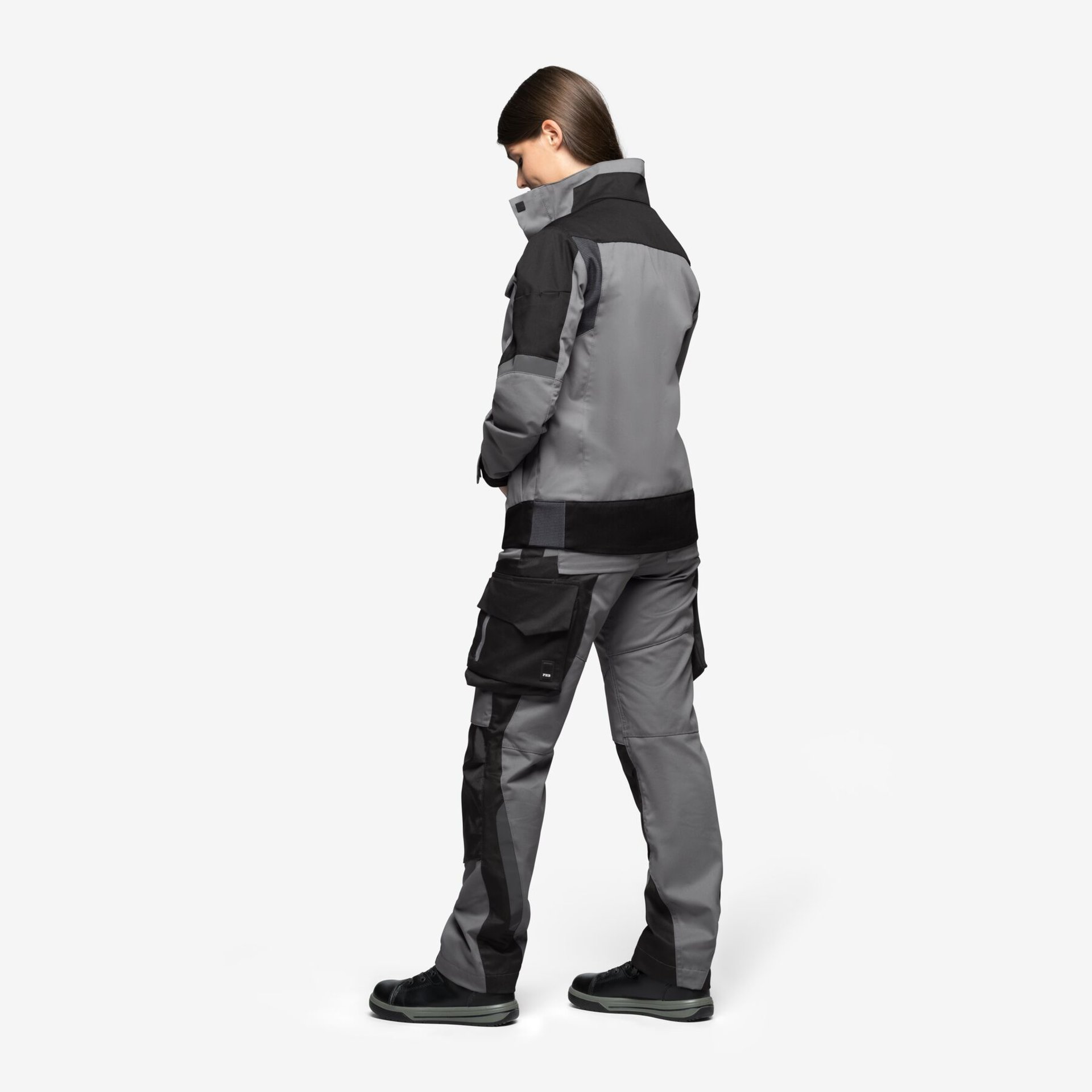 ANDREA Arbeitsjacke Damen grau-schwarz XS