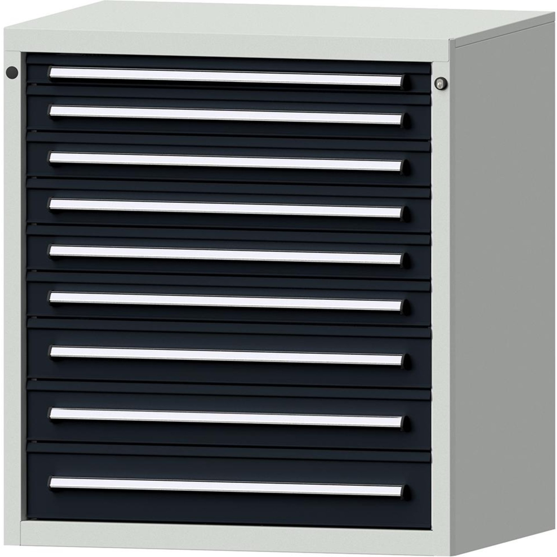 Format Schubladenschrank B910xT700xH1000mm RAL7035/7016 9 Schubladen 75kg