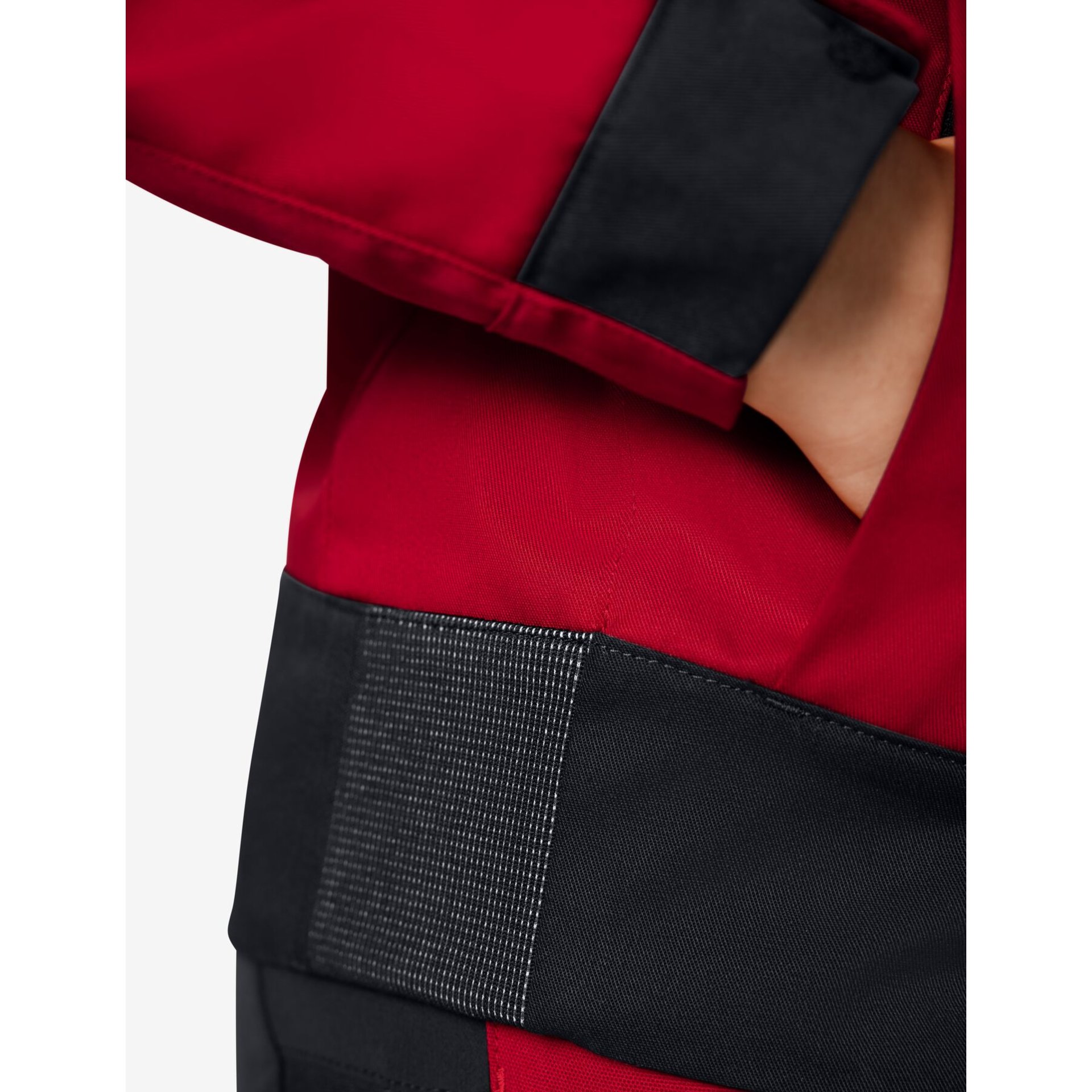 ANDREA Arbeitsjacke Damen rot-schwarz XL