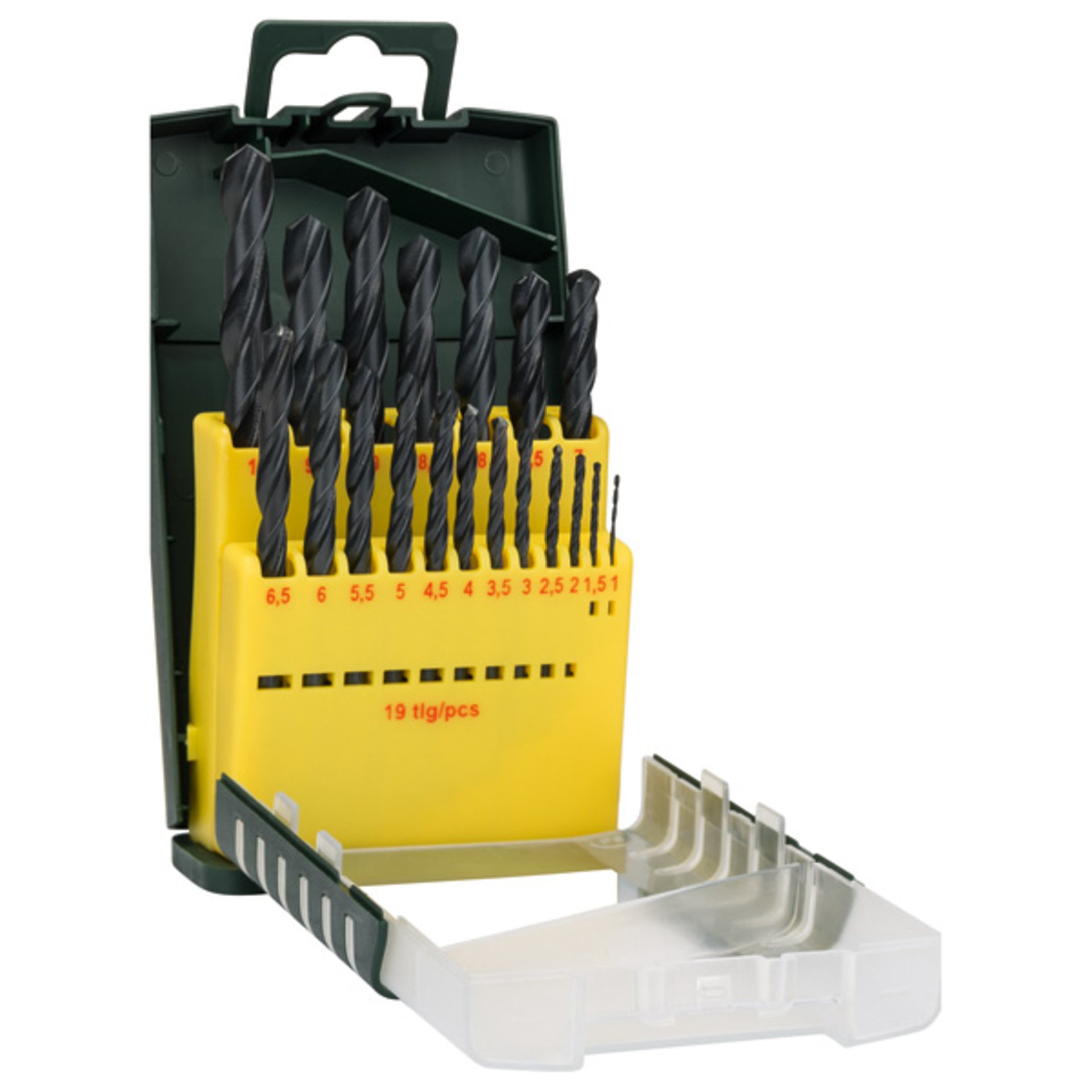 19-teiliges HSS-R-Metallbohrer-Set