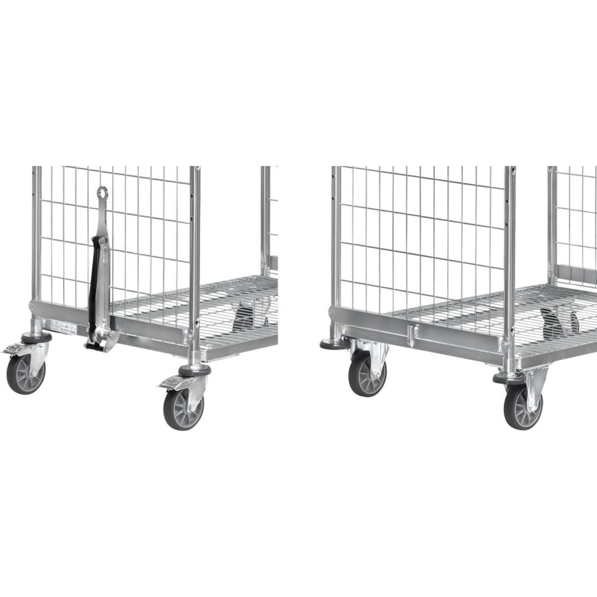 Deichsel und Kupplung für Kommisionierwagen