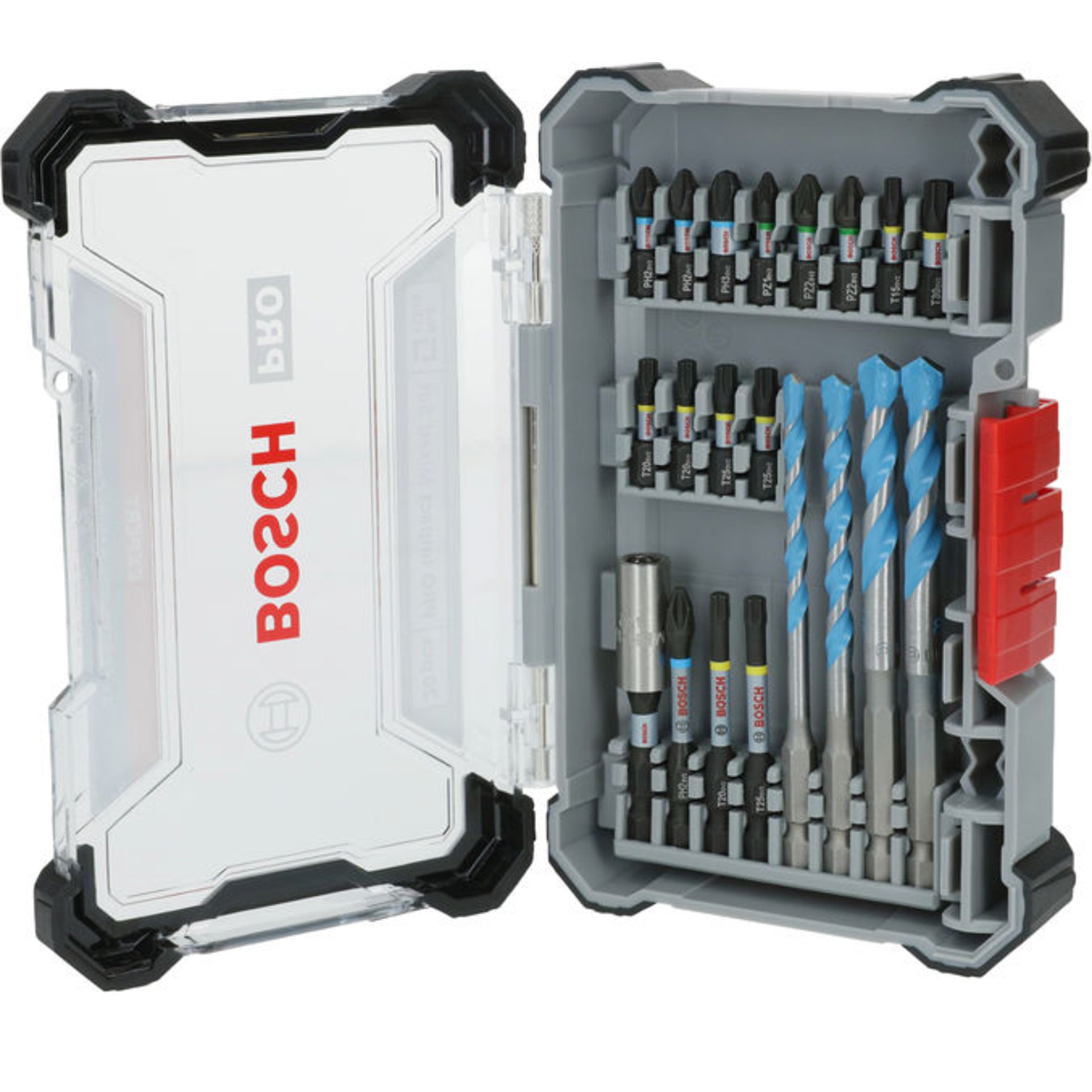 PRO Impact Schrauberbits und Multi Construction Bohrer Set, 20-tlg.